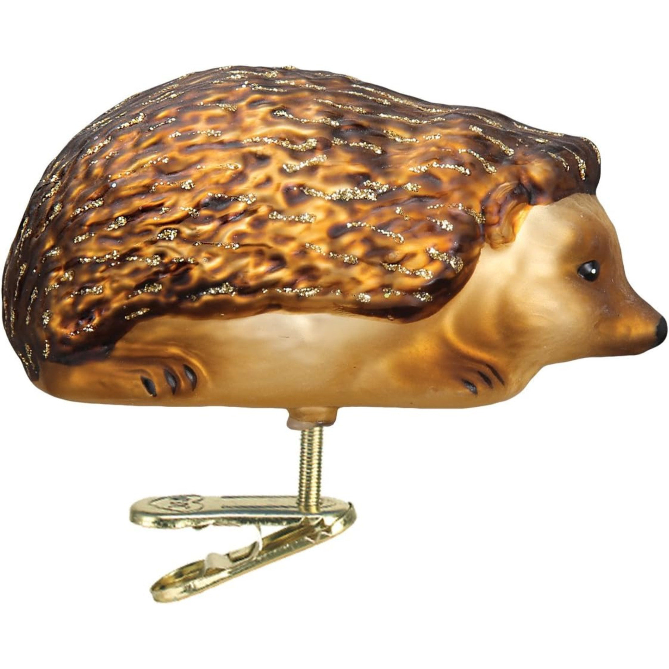 Old World Christmas Blown Glass Clip-on Ornament for Christmas Tree, Hedge Hog
