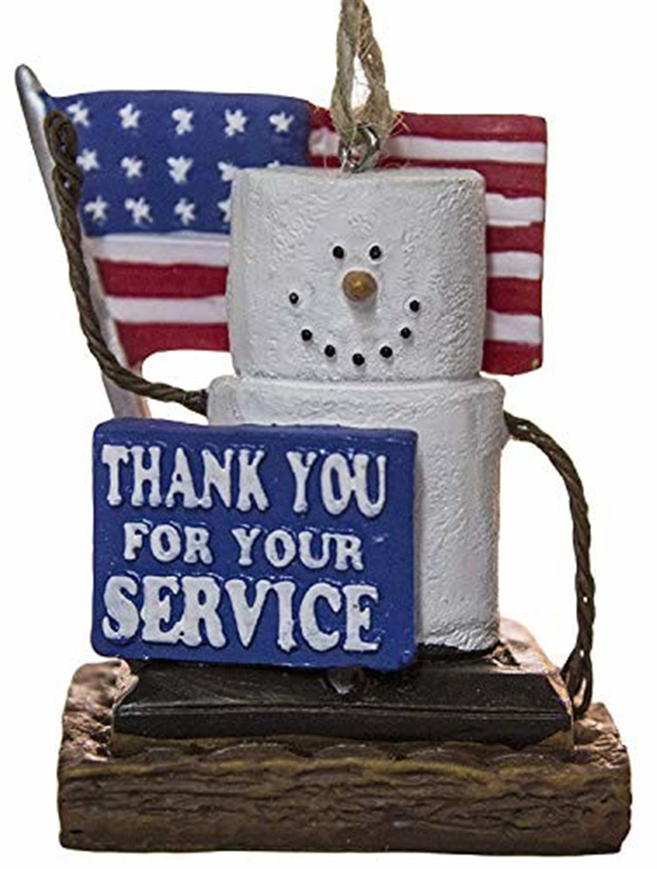 Ganz S'mores Resin Holiday Ornament, Thank You For Your Service