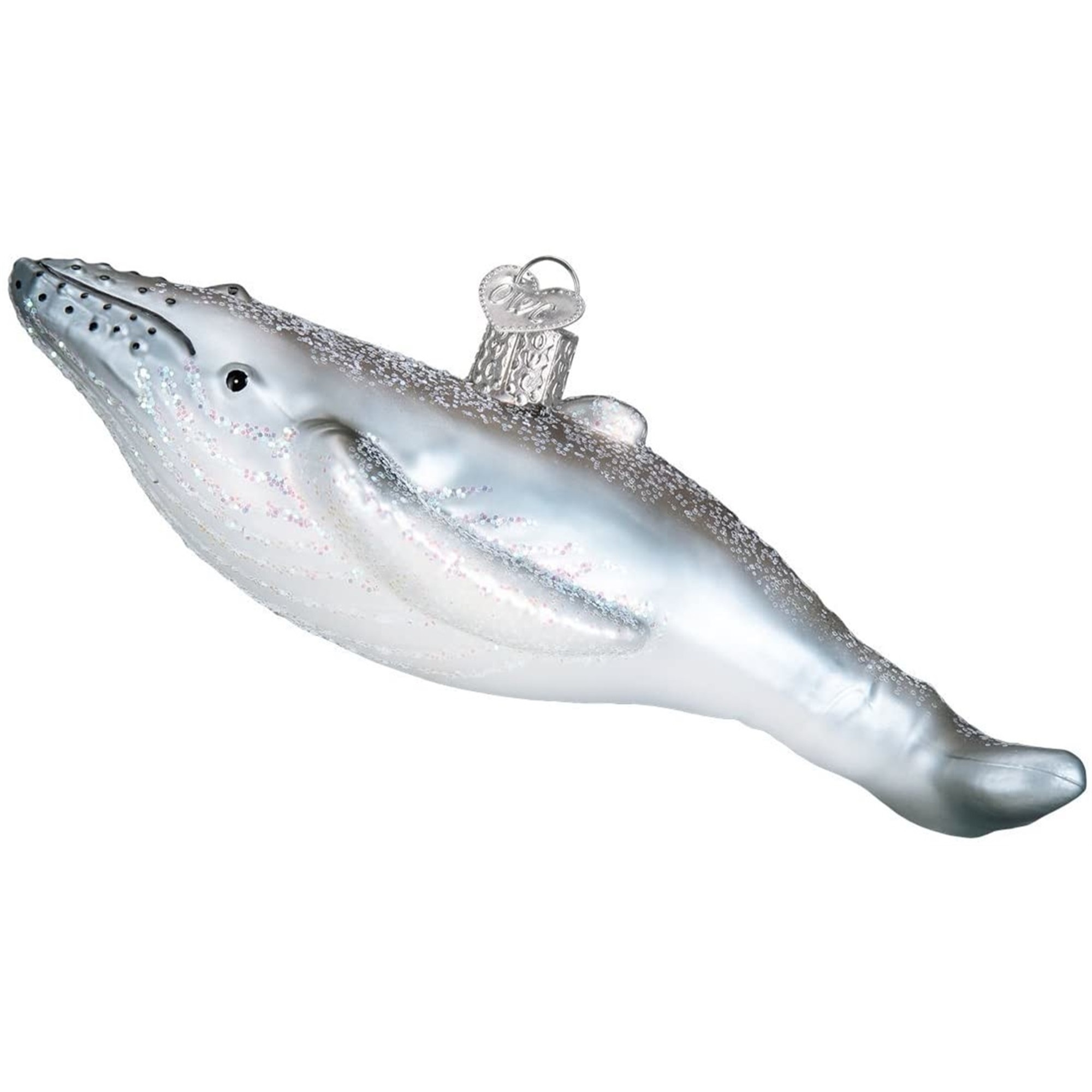 Old World Christmas Blown Glass Ornament for Christmas Tree, Humpback Whale