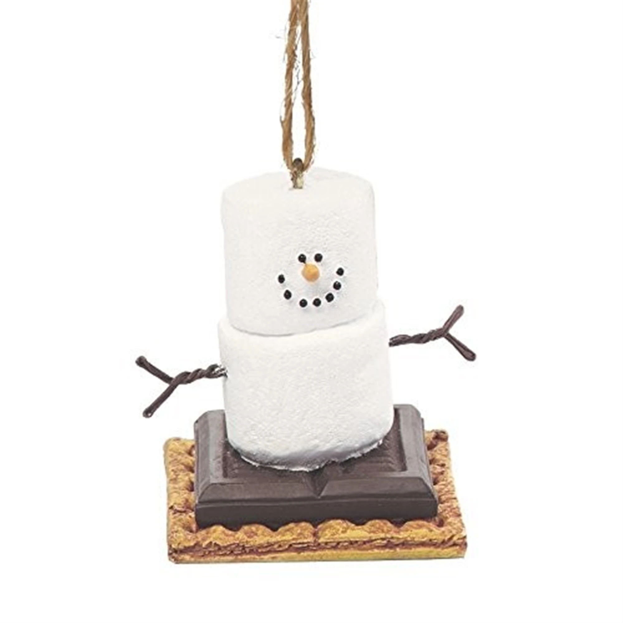 Ganz Resin Ornament for Christmas Tree, Traditional S’mores Snowman