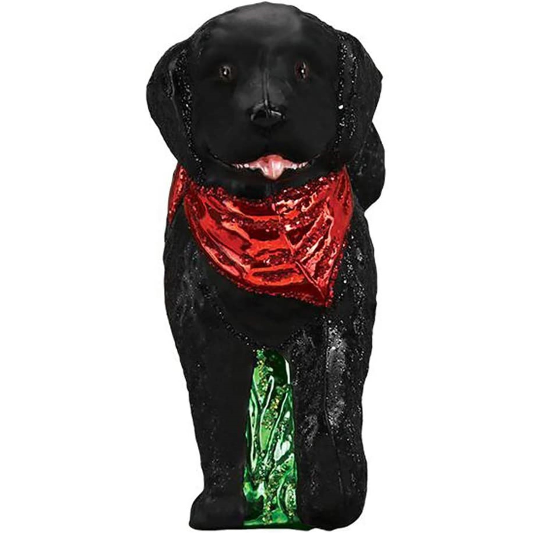Old World Christmas Glass Blown Ornament, Black Doodle Dog (With OWC Gift Box)