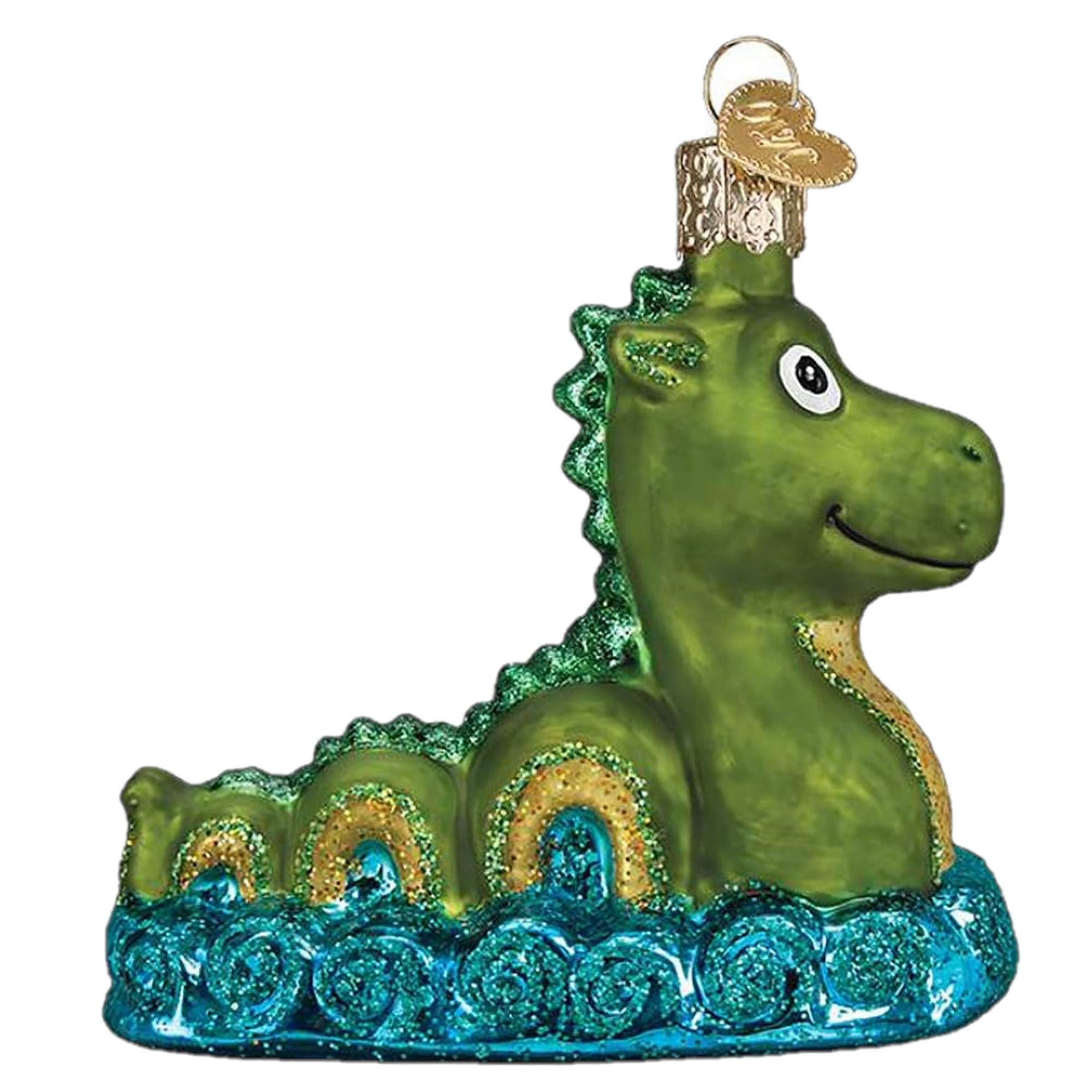 Old World Christmas Blown Glass Ornament for Christmas Tree, Loch Ness Monster