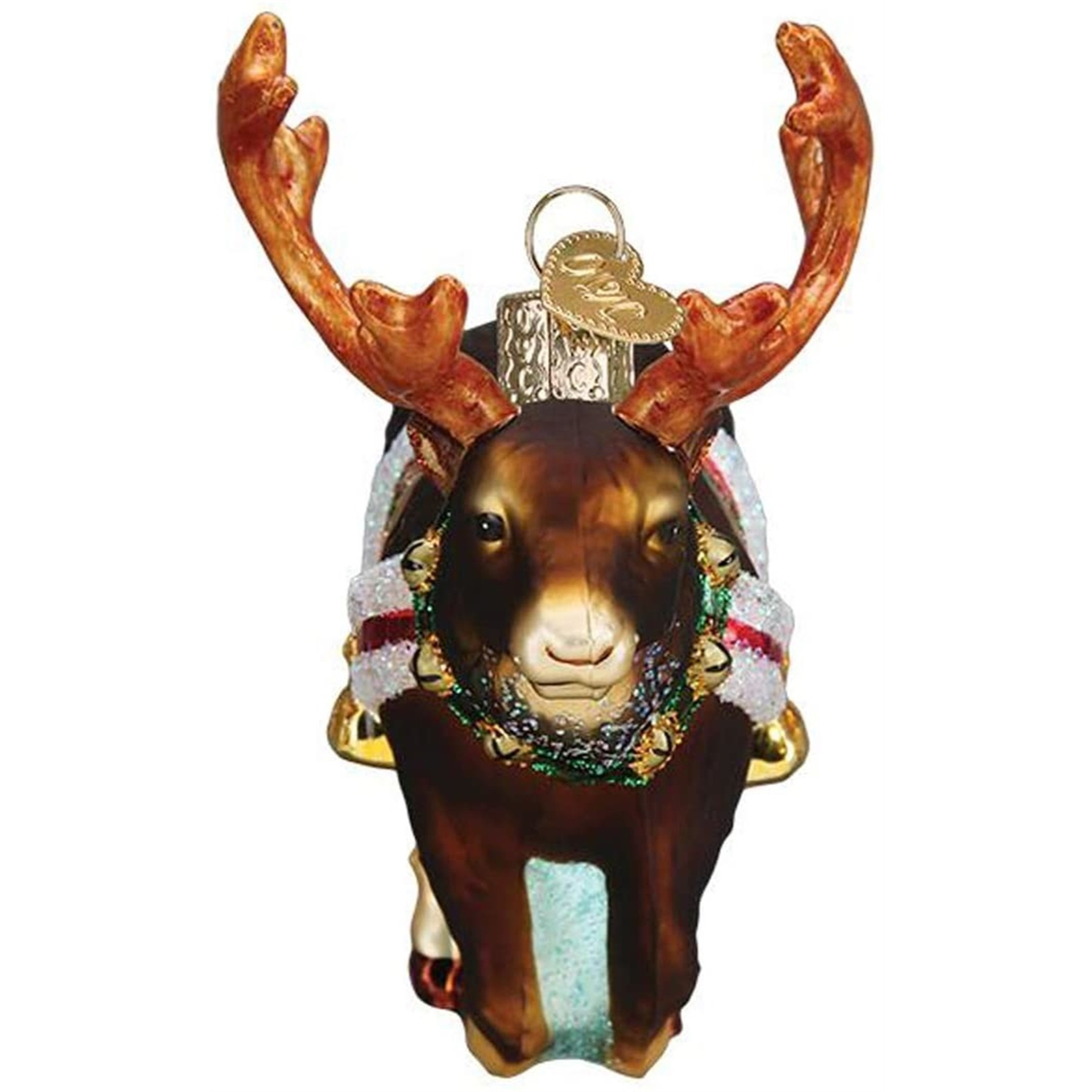 Old World Christmas Blown Glass Ornament for Christmas Tree, Reindeer
