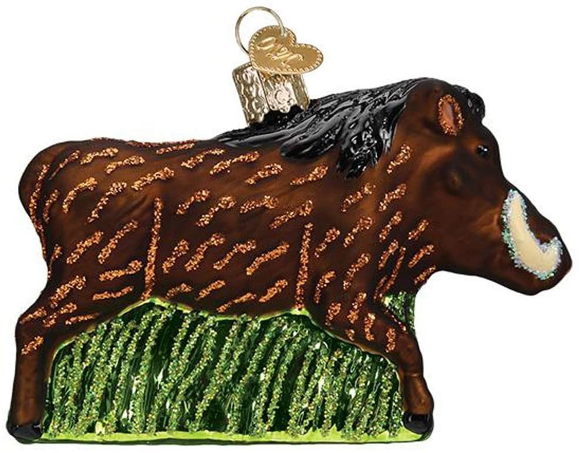 Old World Christmas Blown Glass Ornament for Christmas Tree, Warthog