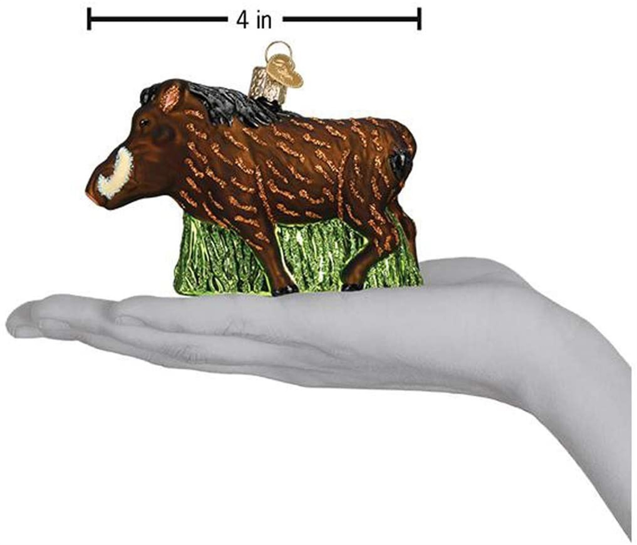 Old World Christmas Blown Glass Ornament for Christmas Tree, Warthog