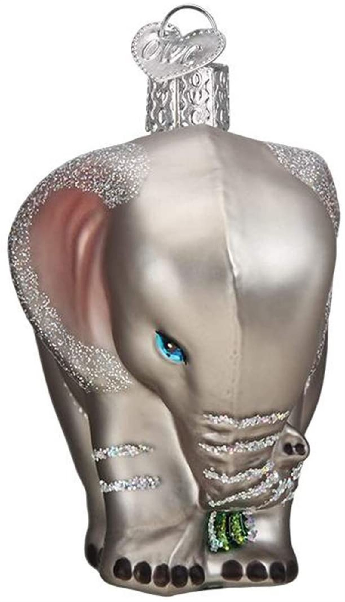 Old World Christmas Glass Blown Ornament for Christmas Tree, Baby Elephant