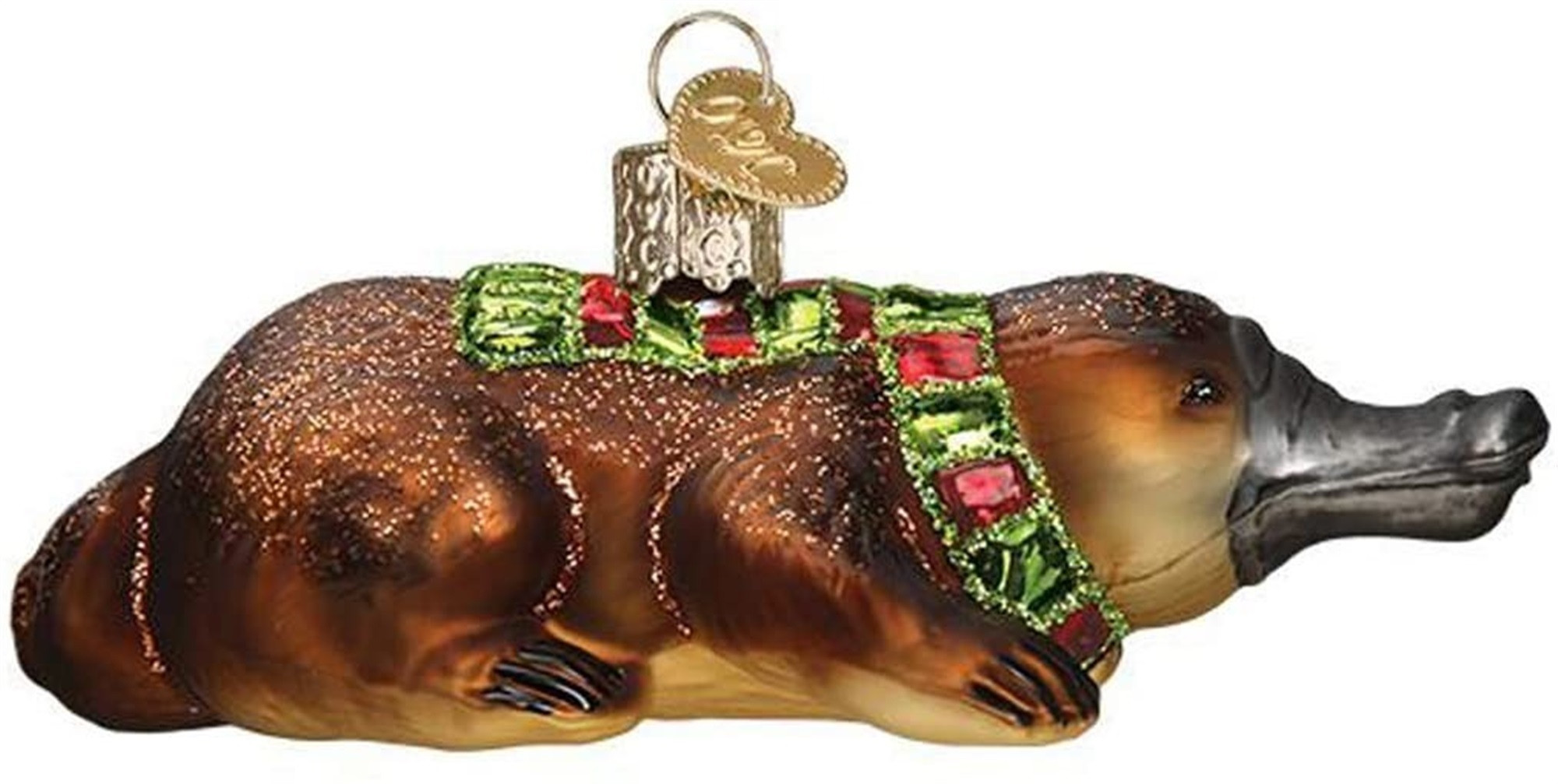 Old World Christmas Blown Glass Ornament for Christmas Tree, Platypus