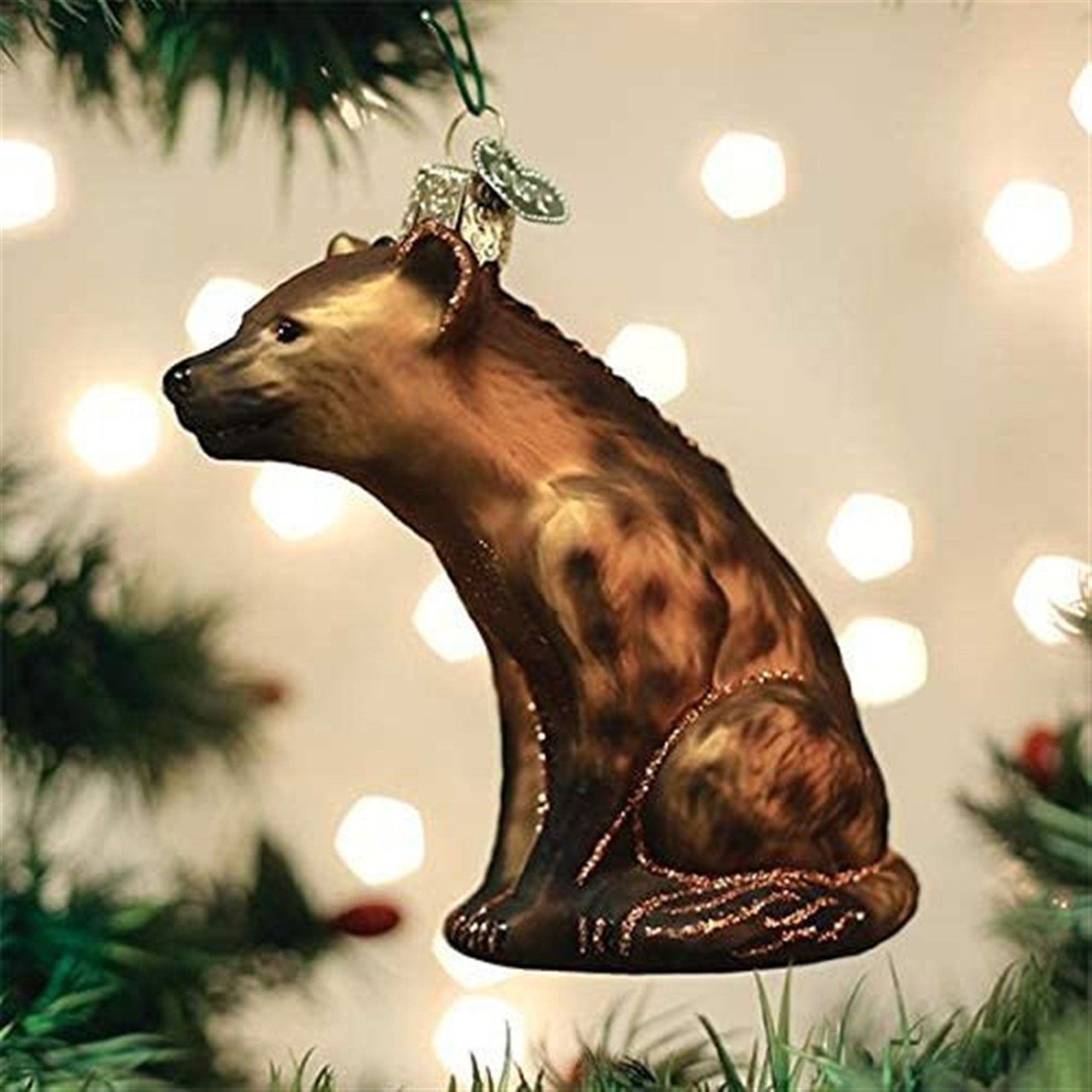 Old World Christmas Blown Glass Ornament for Christmas Tree, Happy Hyena