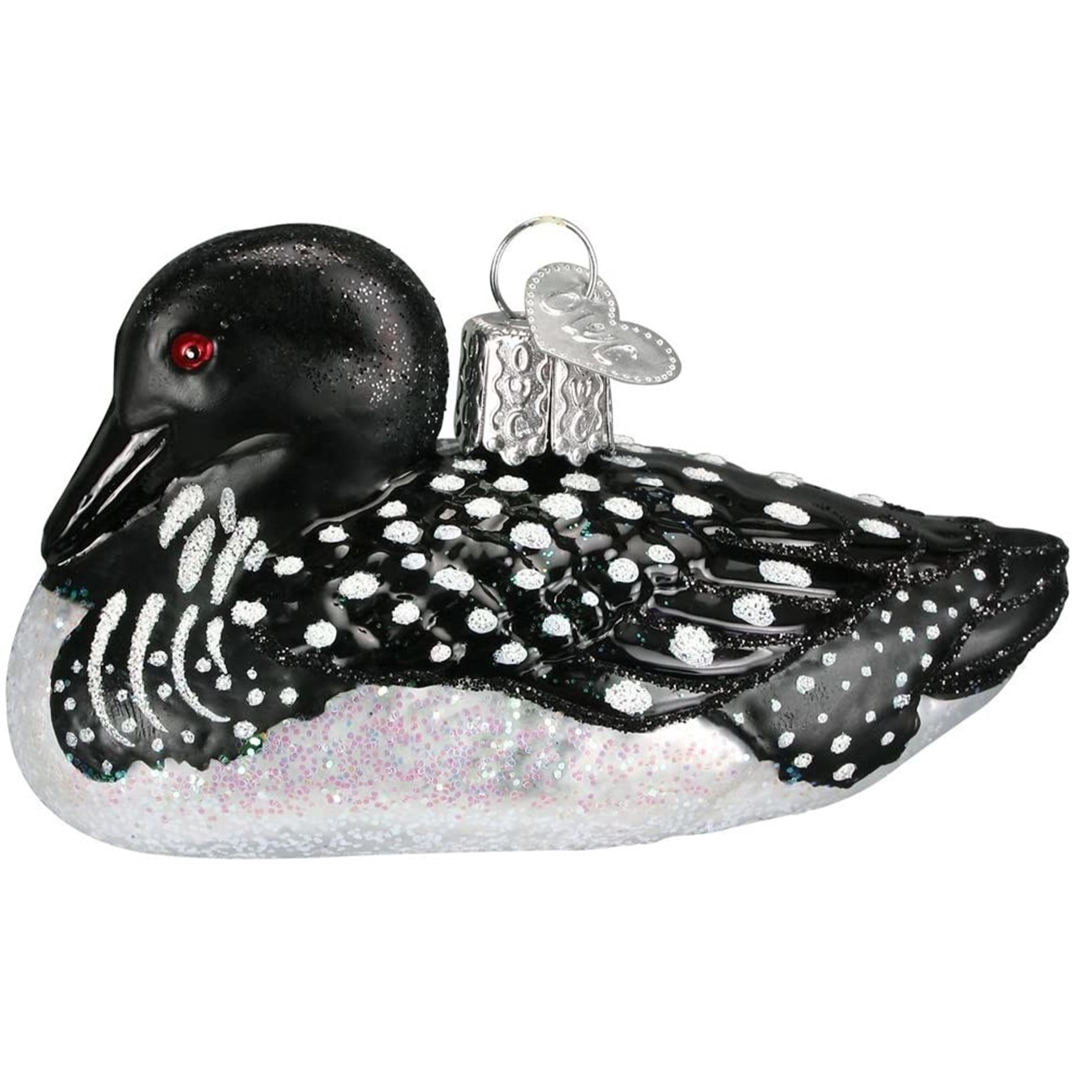 Old World Christmas Glass Blown Christmas Ornament, Loon (With OWC Gift Box)