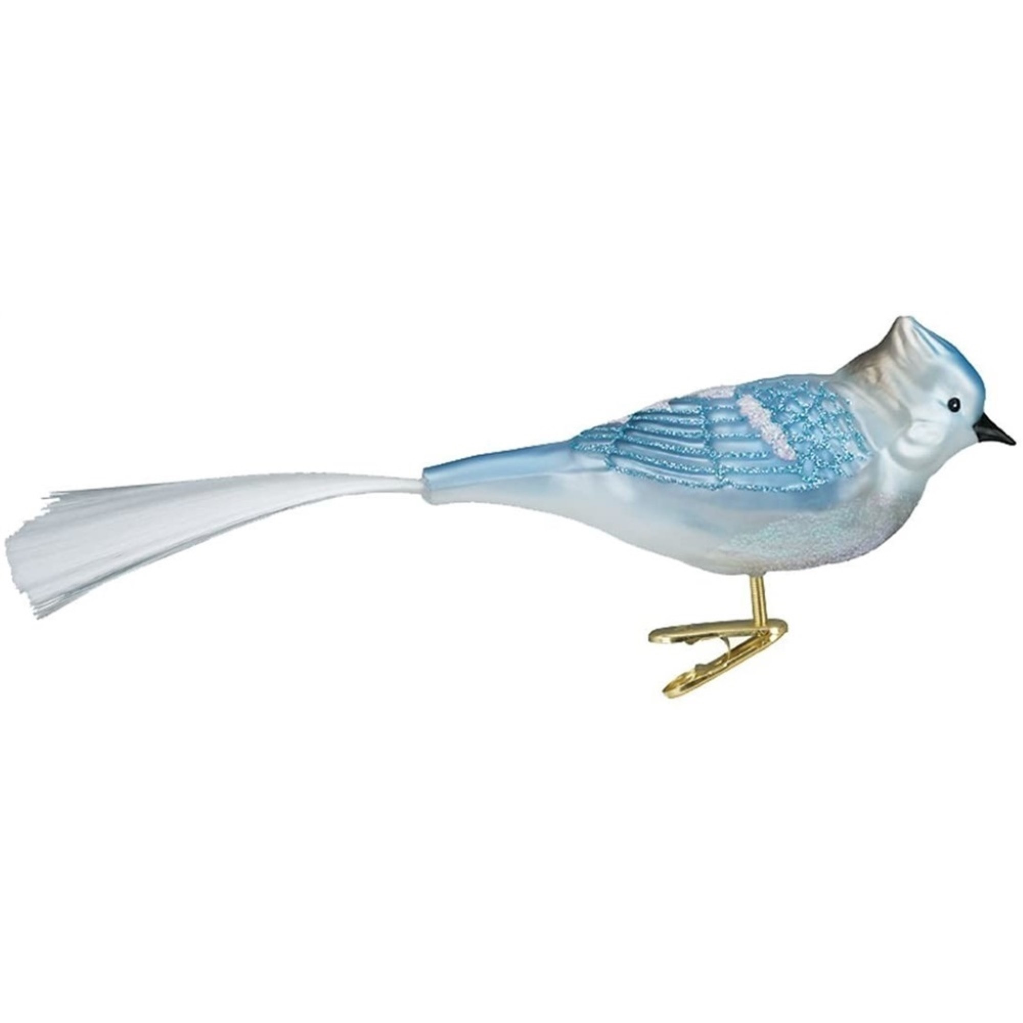 Old World Christmas Glass Blown Clip On Christmas Ornament for Tree, Blue Jay