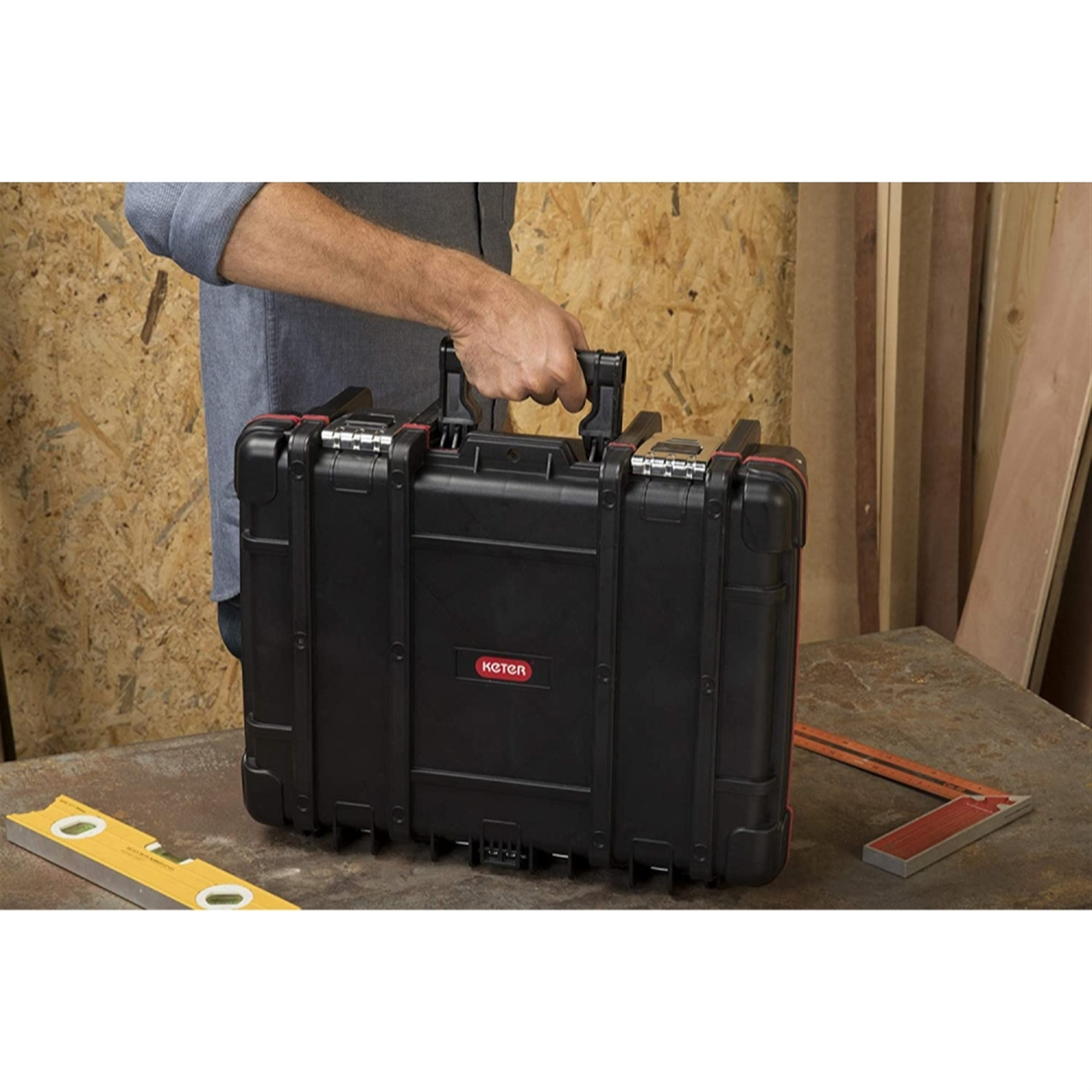 Keter Technician Portable Tool Box Organizer for Small Parts