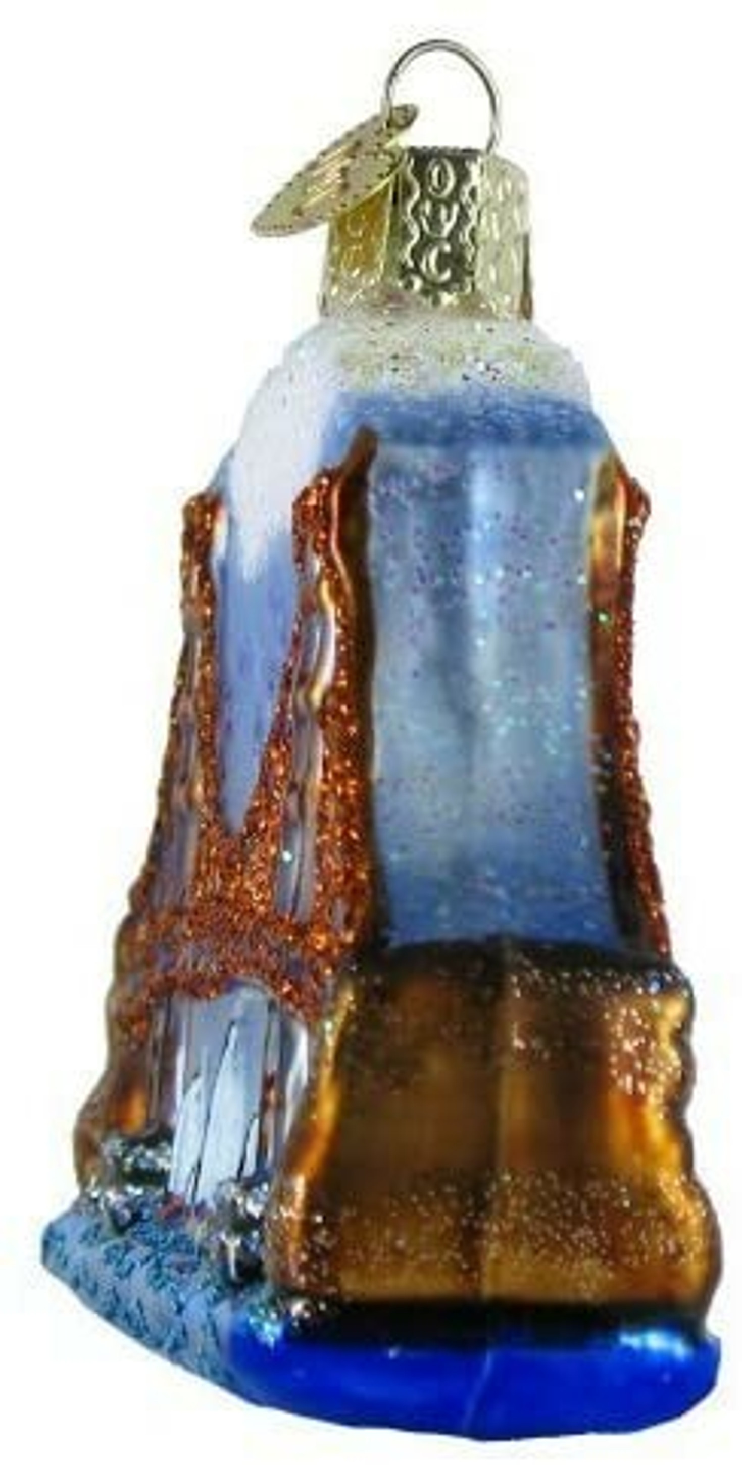 Old World Christmas Glass Blown Ornament, Golden Gate Bridge (With OWC Gift Box)