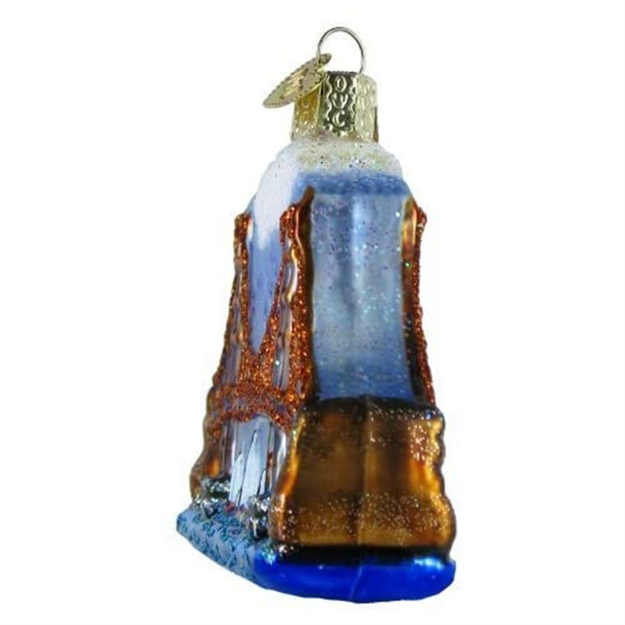 Old World Christmas Glass Blown Ornament for Christmas Tree, Golden Gate Bridge