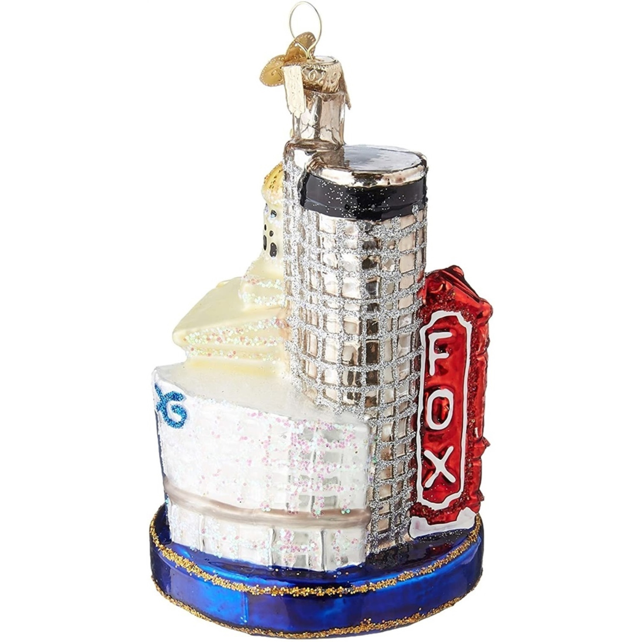 Old World Christmas Glass Blown Christmas Ornament, Atlanta (With OWC Gift Box)