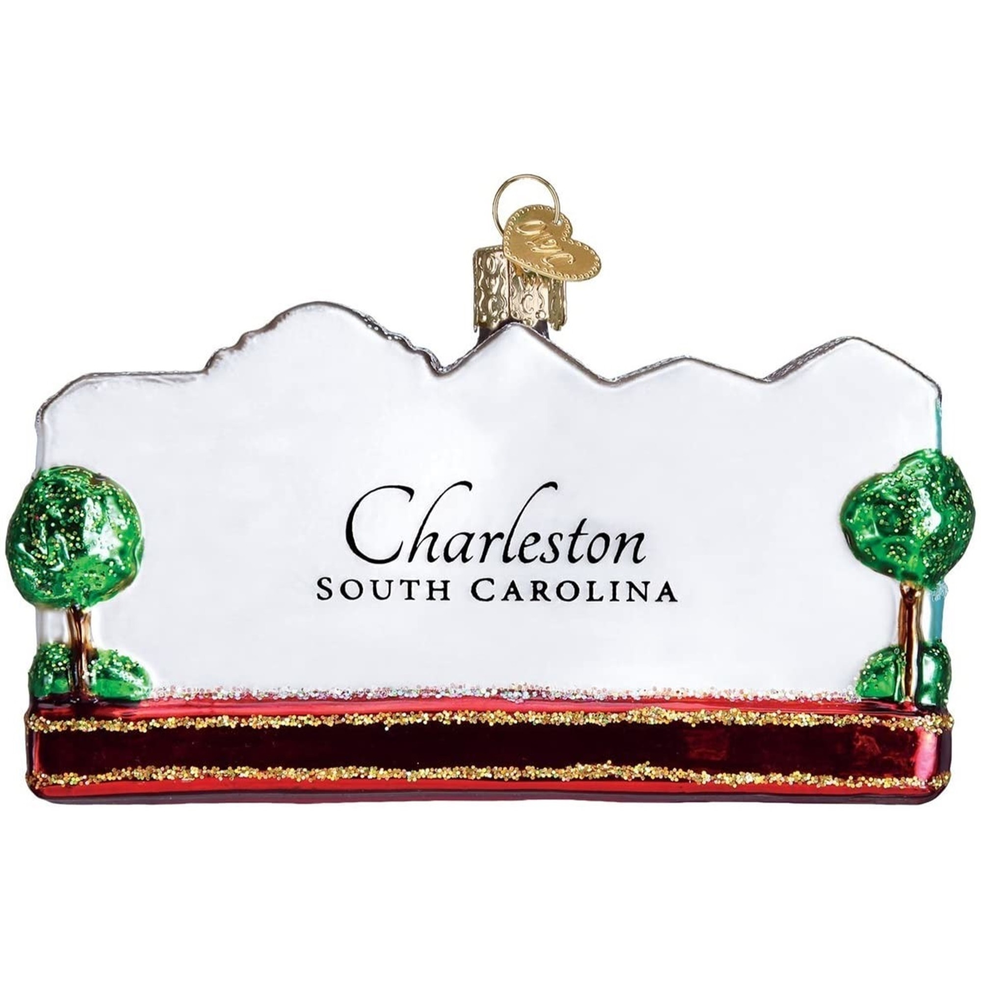 Old World Christmas Glass Blown Ornament for Christmas Tree, Rainbow Row