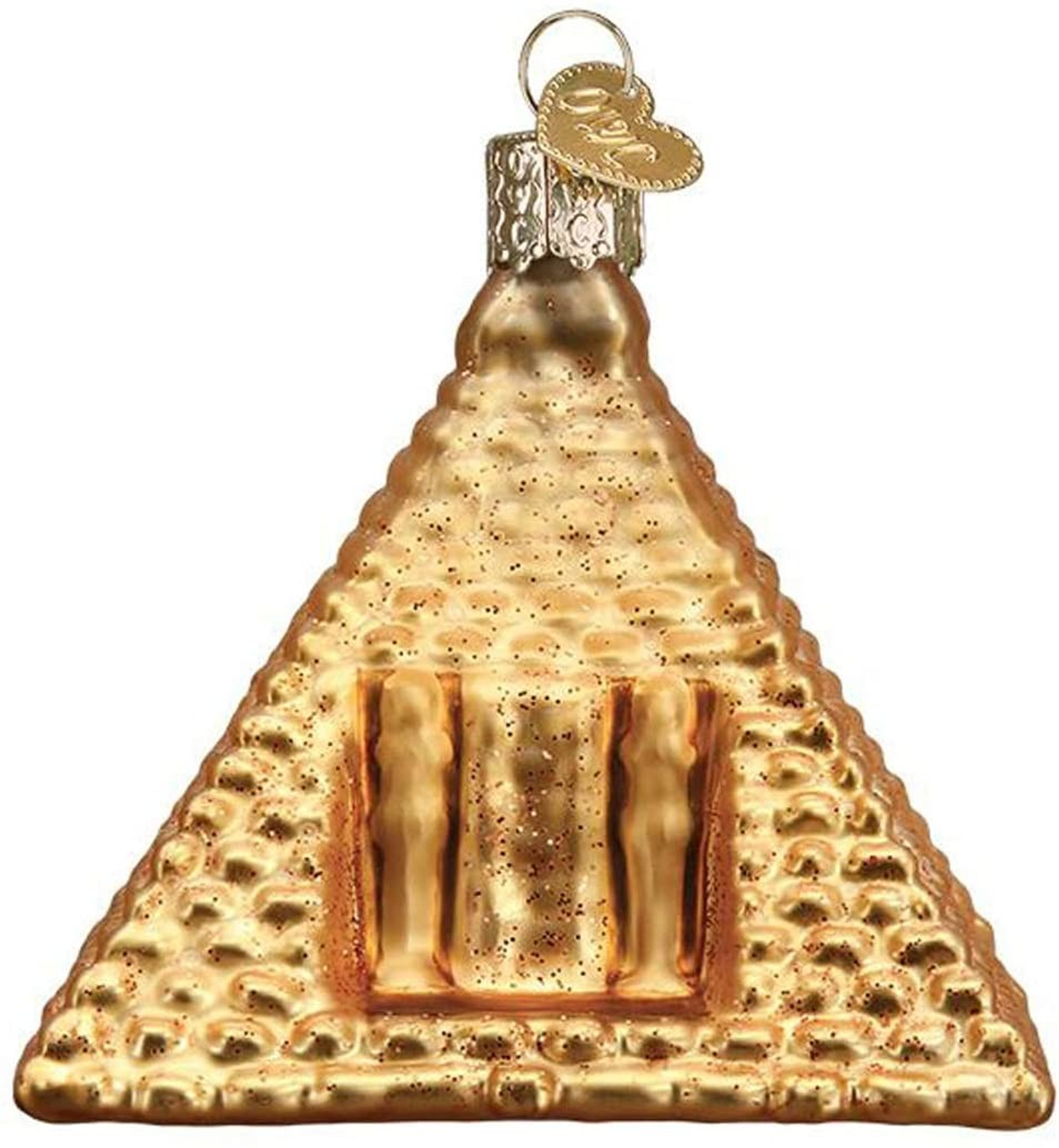 Old World Christmas Glass Blown Ornament Egyptian Pyramid (With OWC Gift Box)