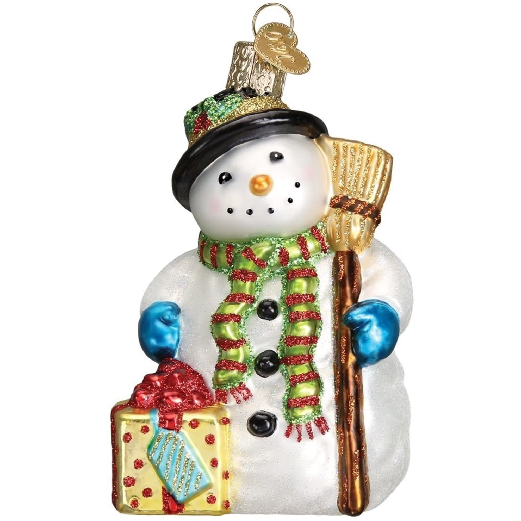 Old World Christmas Glass Blown Ornament for Christmas Tree, Gleeful Snowman