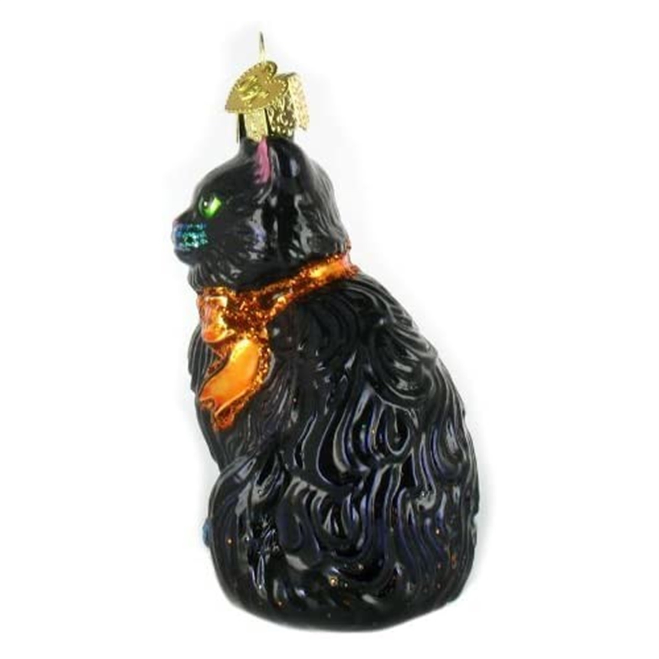 Old World Christmas Glass Blown Ornament for Tree, Halloween Kitty