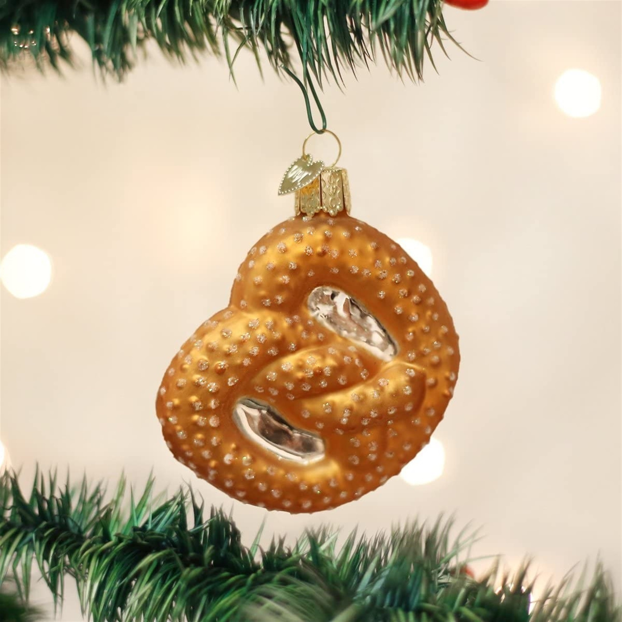 Old World Christmas Glass Blown Ornament for Christmas Tree, Pretzel