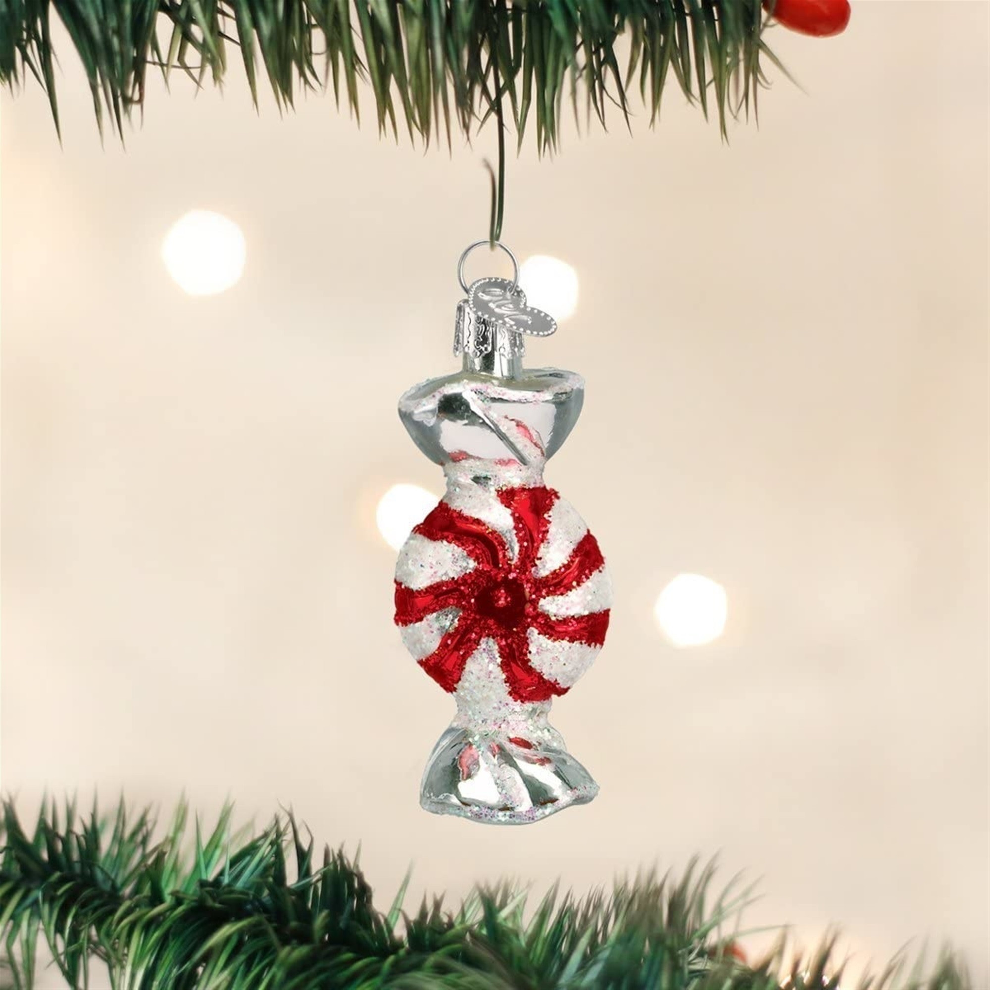 Old World Christmas Glass Blown Ornament for Christmas Tree, Peppermint Candy