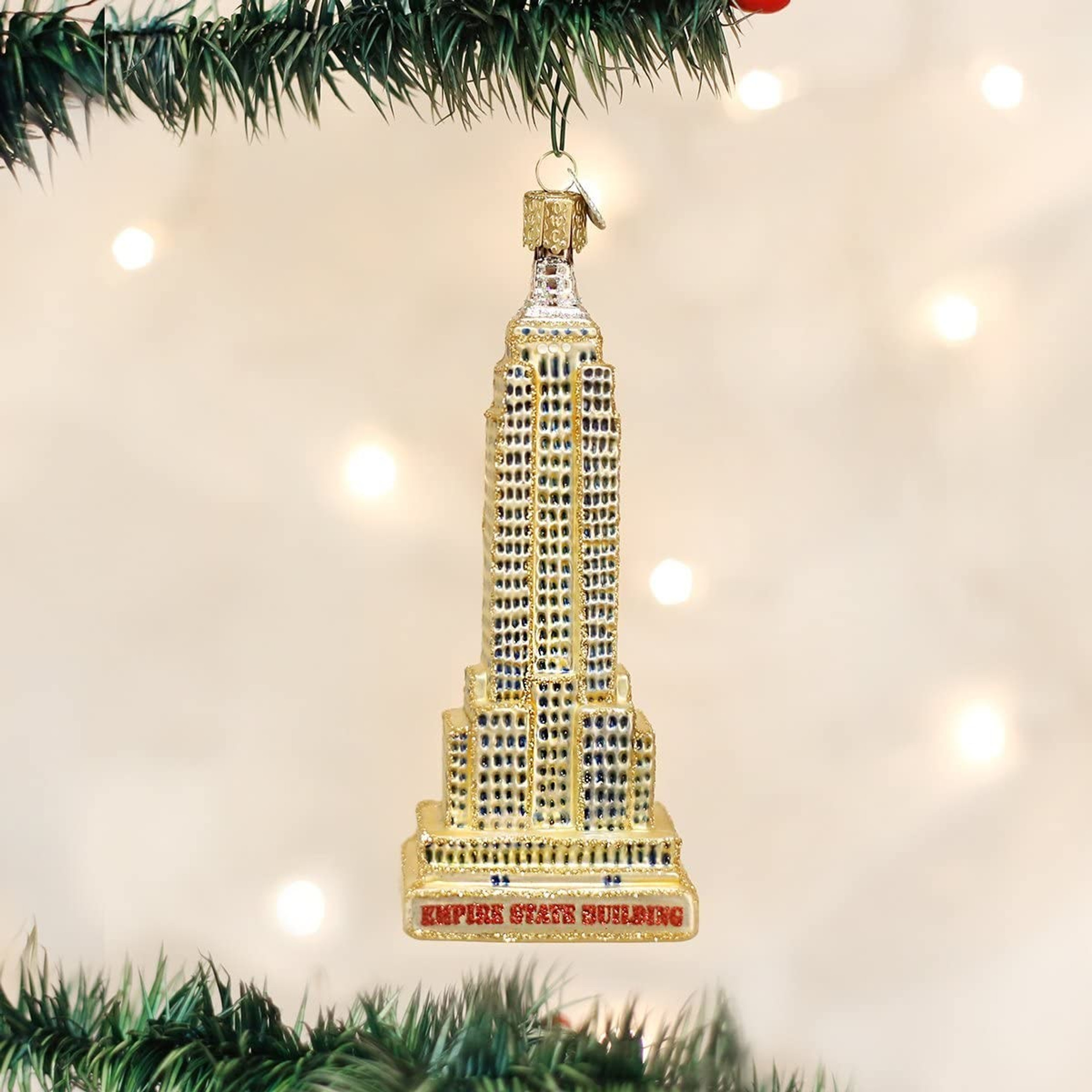 Old World Christmas Glass Blown Ornament, Empire State Building (With OWC Gift Box)