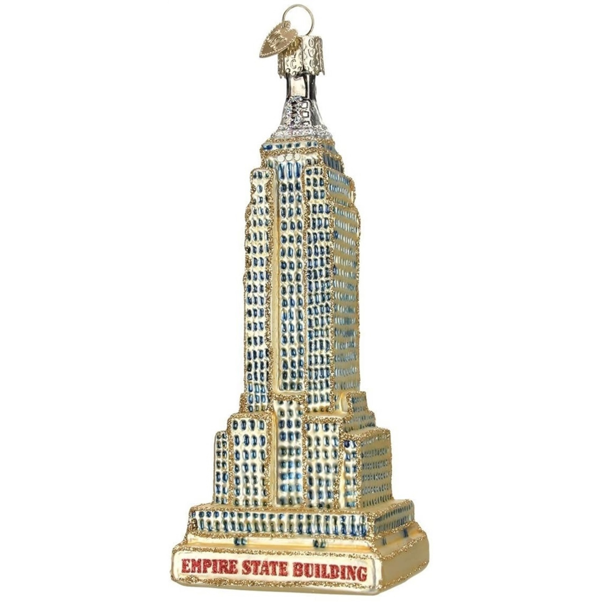Old World Christmas Glass Blown Ornament for Christmas Tree, Empire State Building