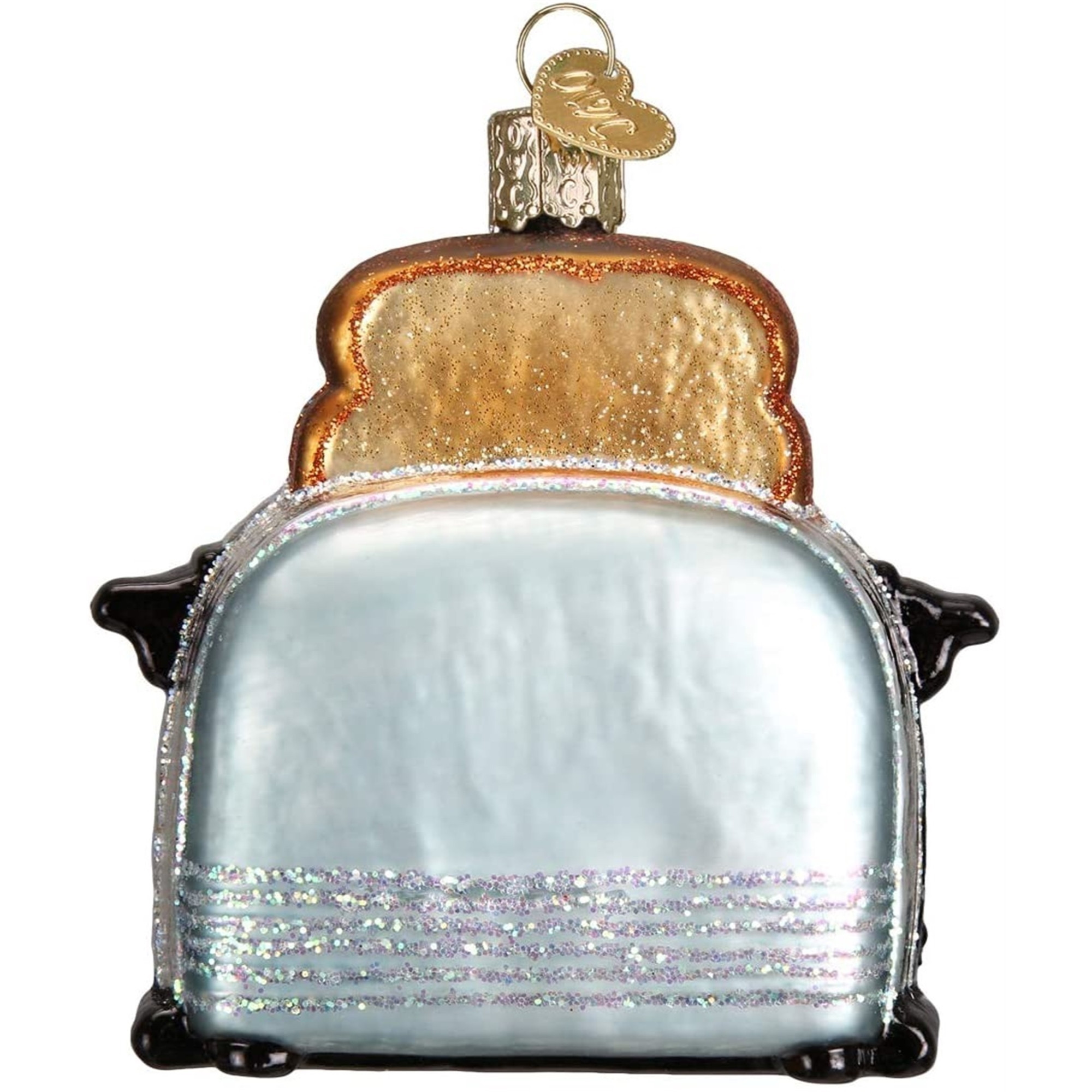 Old World Christmas Blown Glass Ornament for Christmas Tree, Retro Toaster