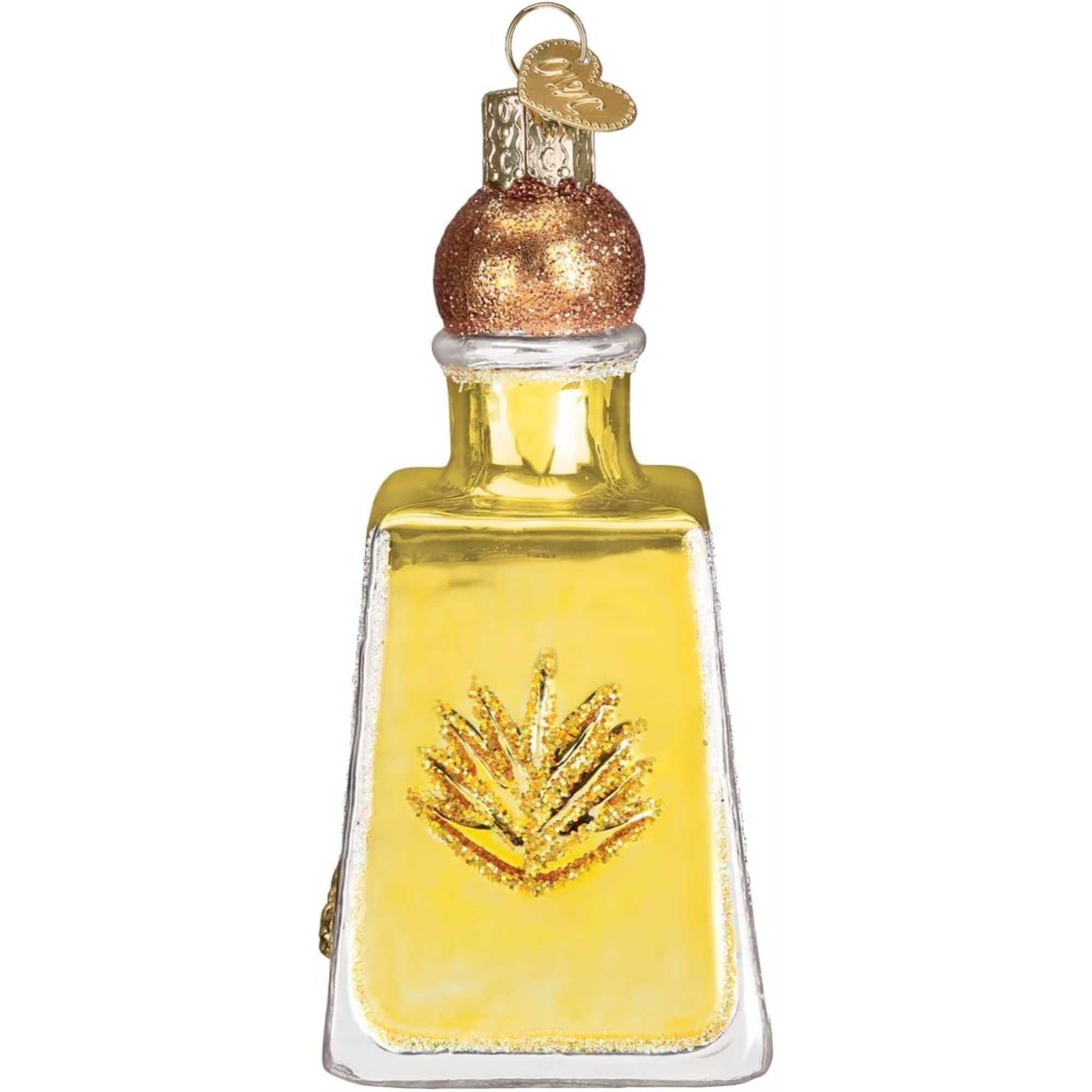 Old World Christmas Glass Blown Ornament for Christmas Tree, Tequila Bottle