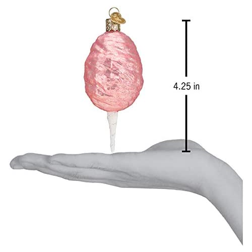 Old World Christmas Glass Blown Ornament, Cotton Candy (With OWC Gift Box)