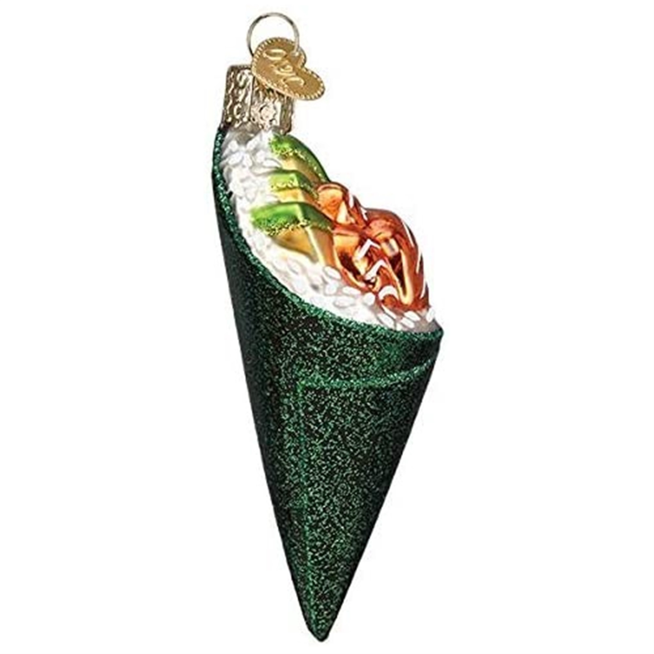 Old World Christmas Glass Blown Ornament, Sushi Hand Roll (With OWC Gift Box)