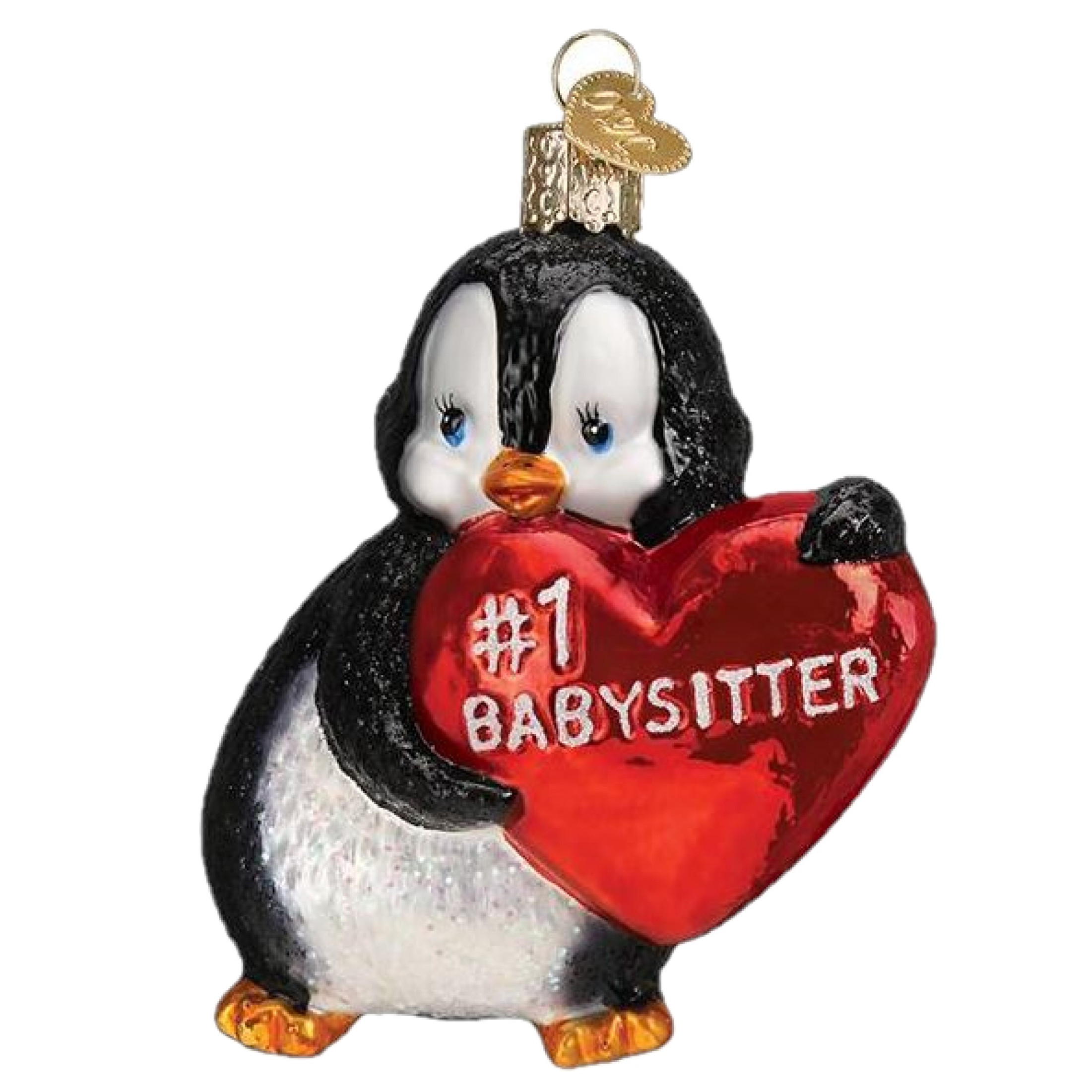 Old World Christmas Blown Glass Ornament for Christmas Tree, Best Babysitter