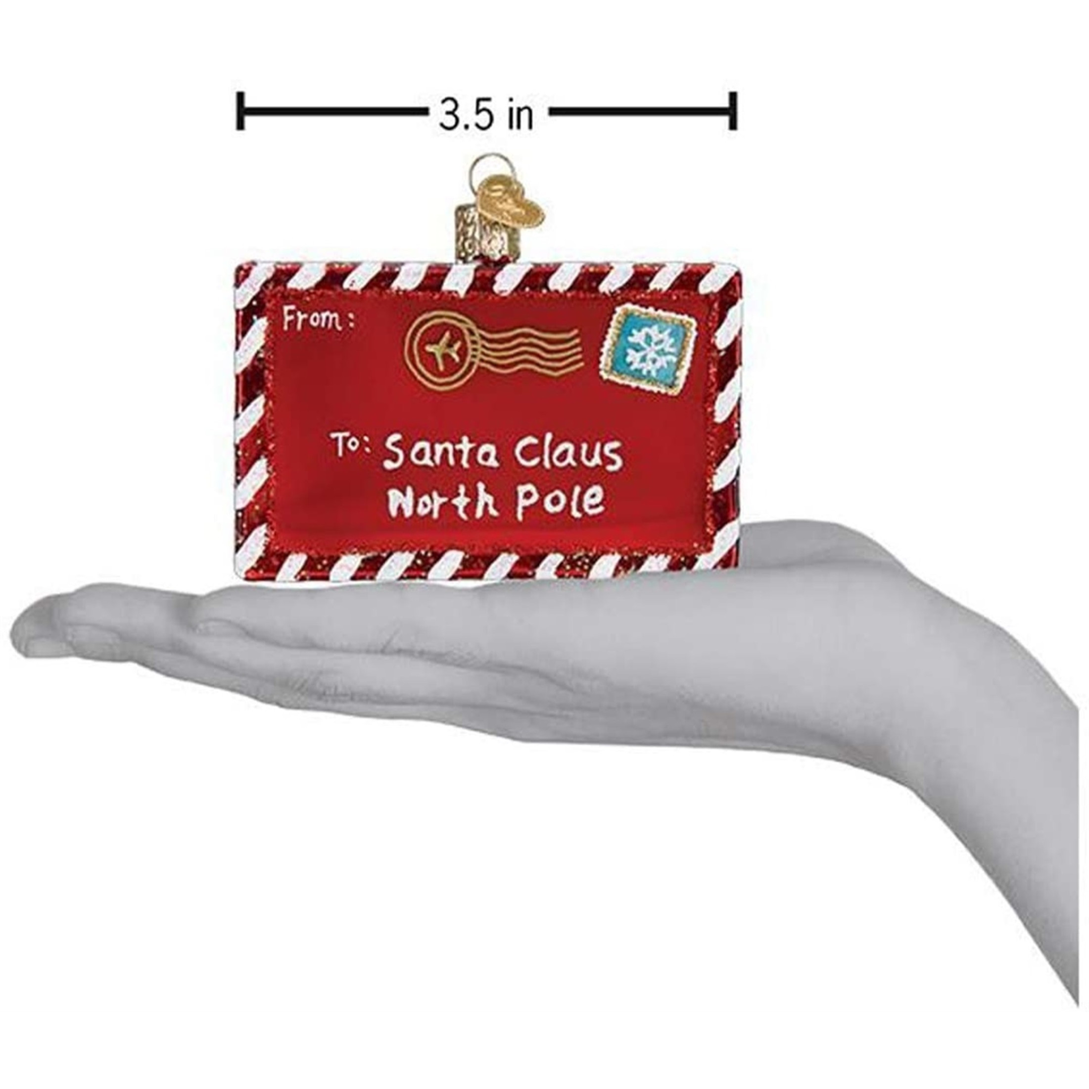 Old World Christmas Glass Blown Ornament, Letter to Santa (With OWC Gift Box)