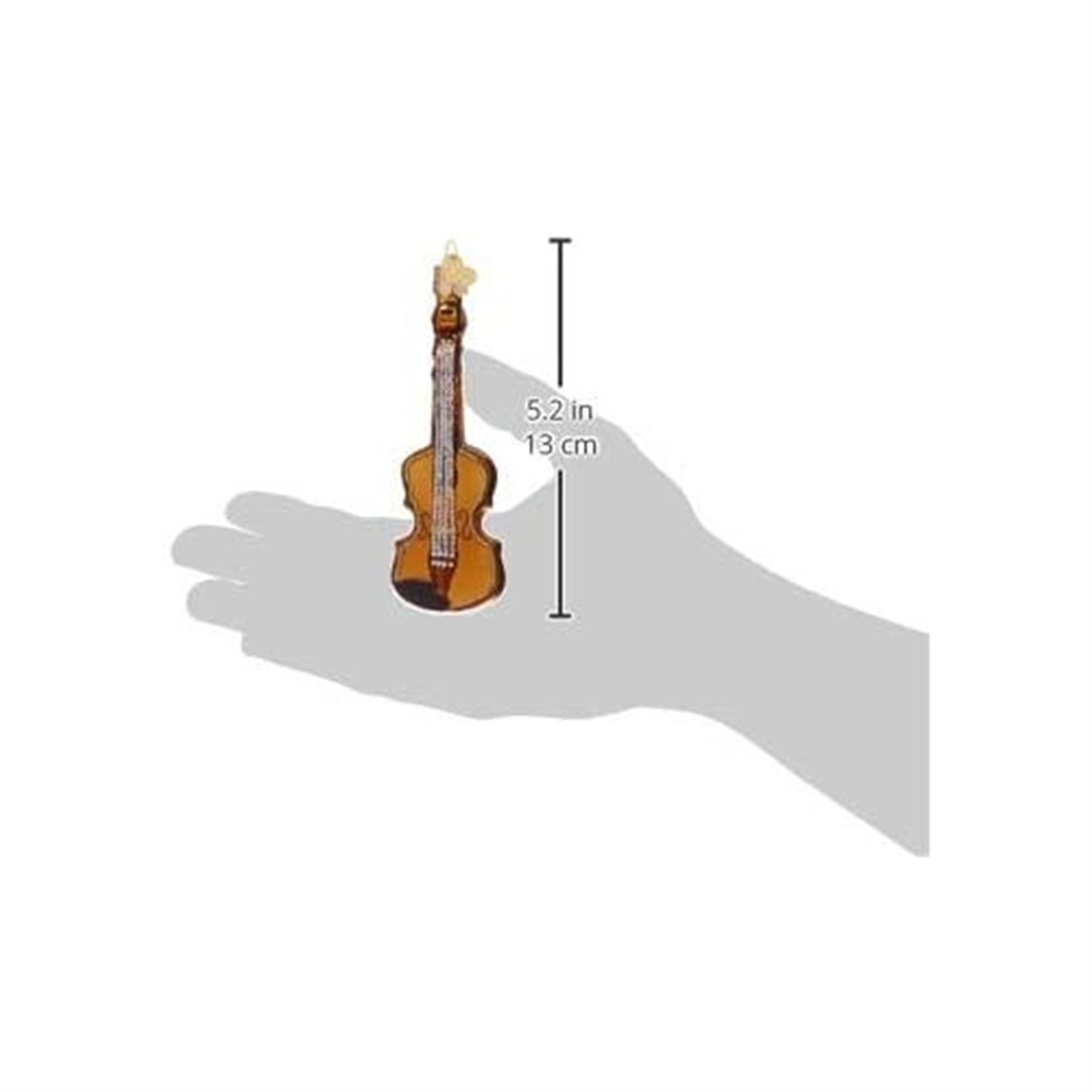 Old World Christmas Glass Blown Christmas Ornament, Violin (With OWC Gift Box)