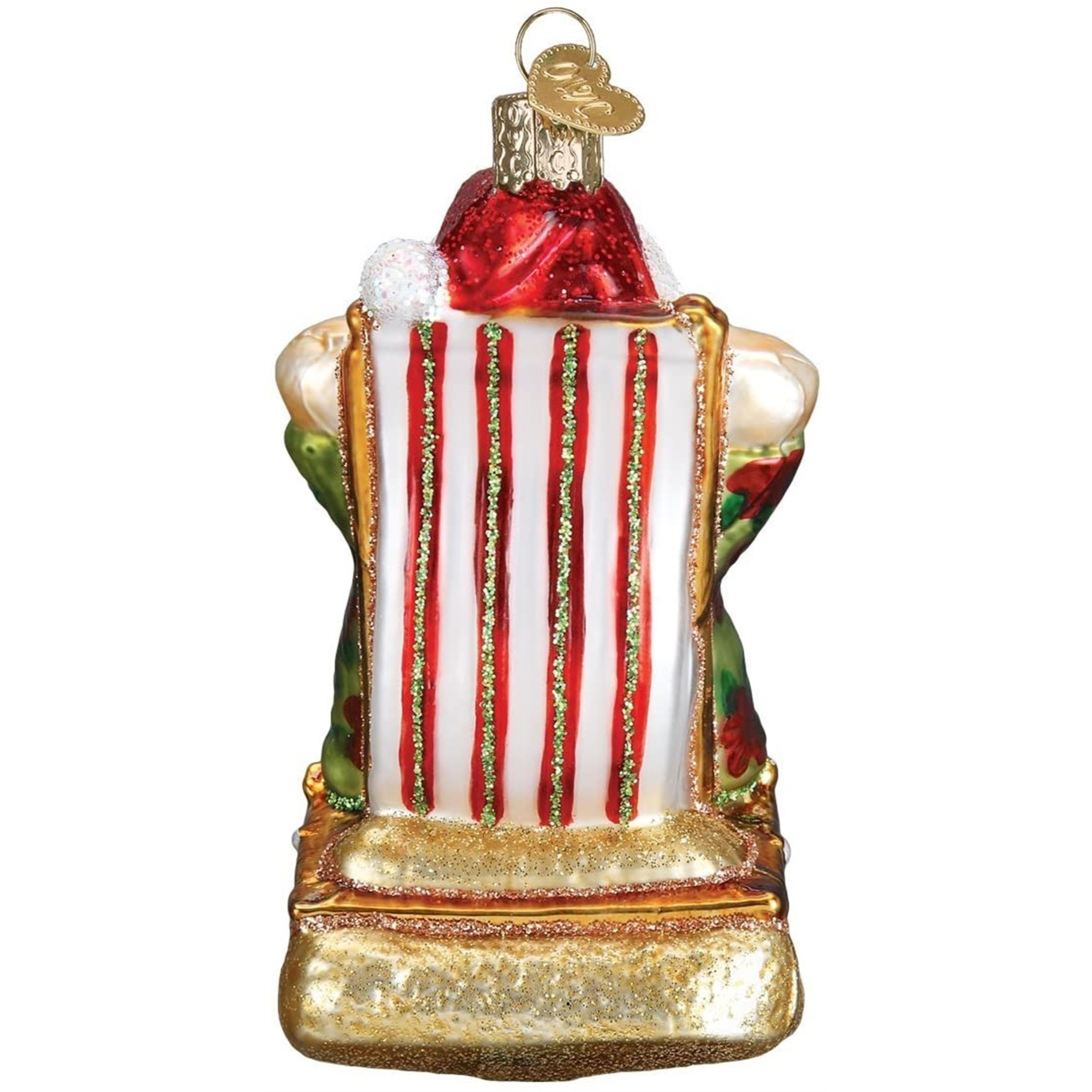 Old World Christmas Blown Glass Ornament for Christmas Tree, Sunning Santa