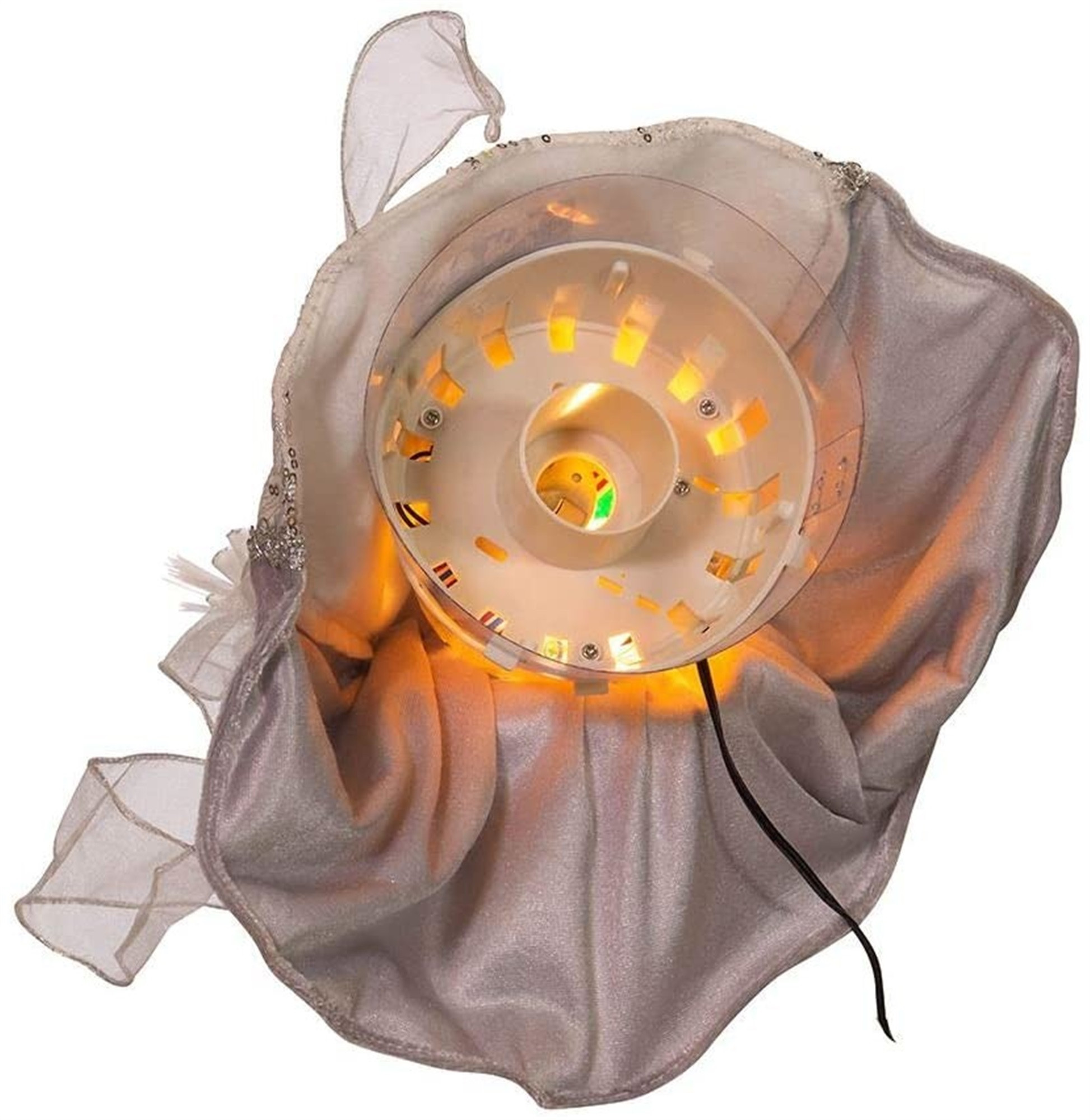 Kurt Adler (AD0601) 16-Inch Fiber Optic White, Silver & Gray Angel Tree Topper