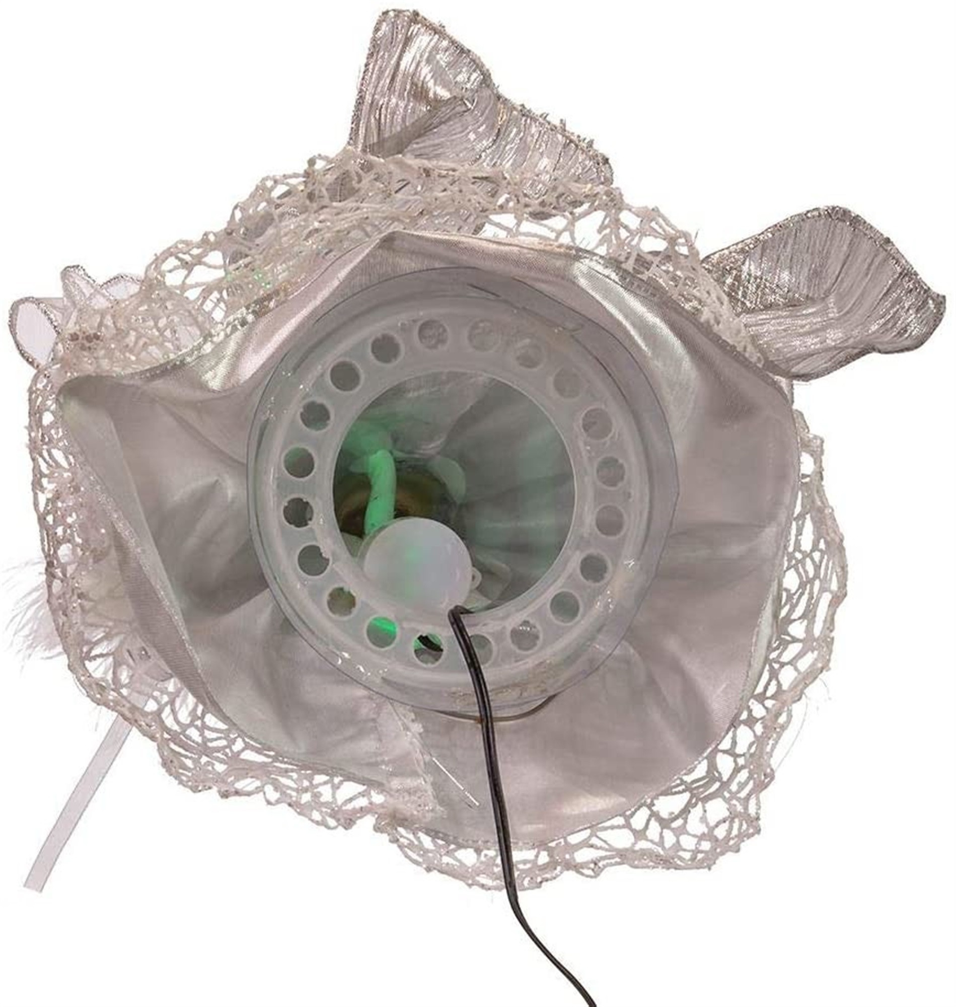 Kurt S. Adler Fiber Optic LED Silver Angel Treetop Tree Topper, 12