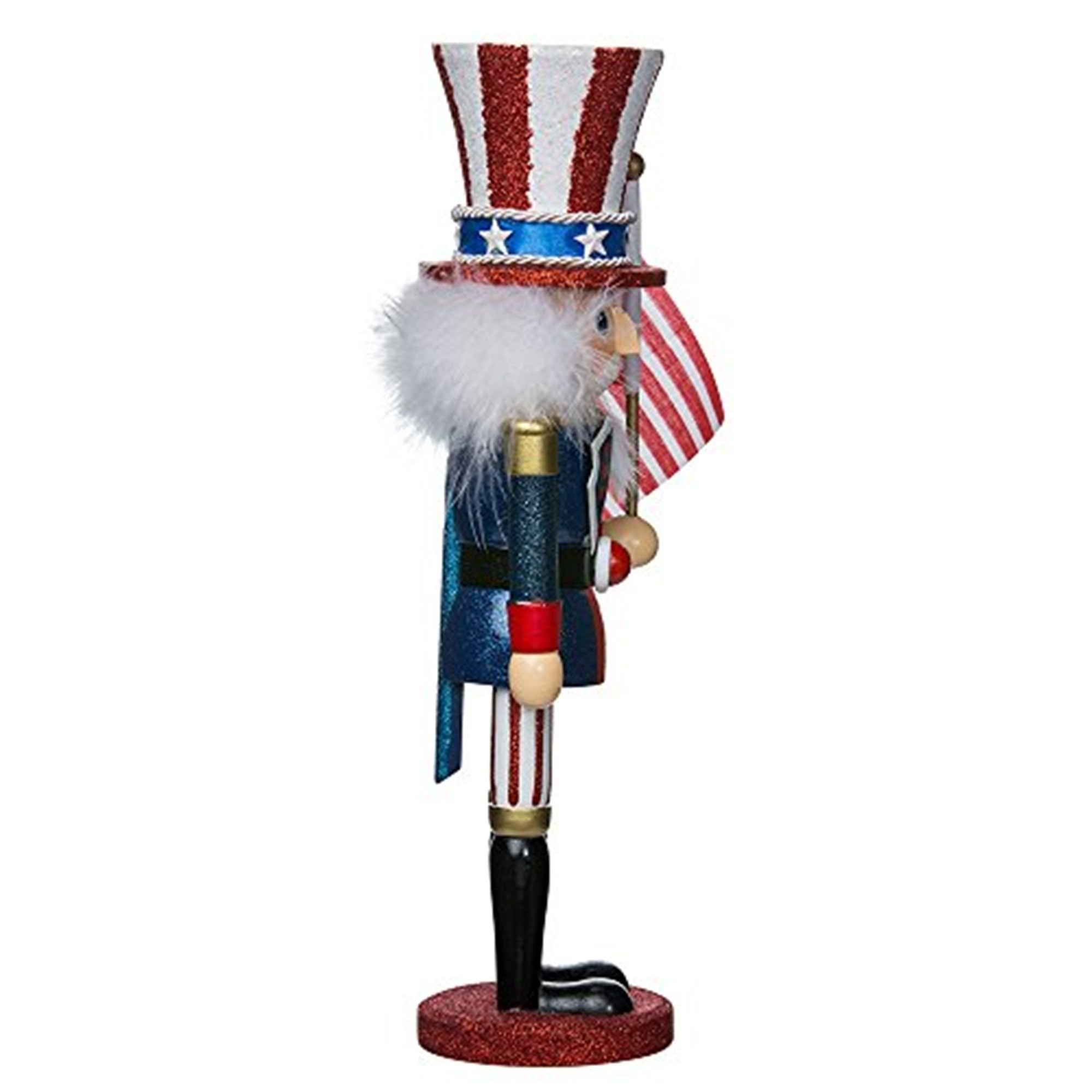 Kurt Adler Wooden Uncle Sam Nutcracker, Hollywood Collection, 15"
