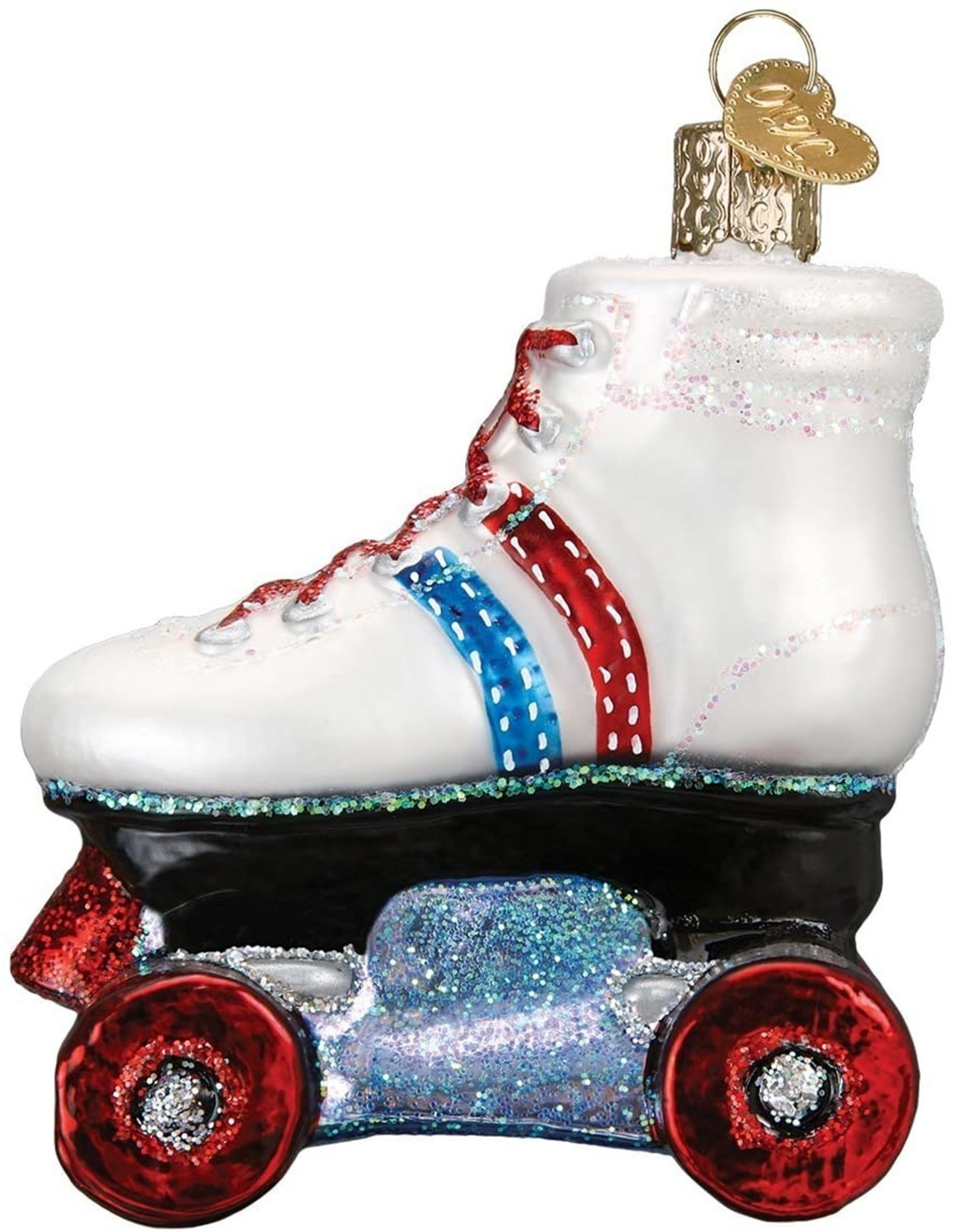 Old World Christmas Glass Blown Ornament, Roller Skate (With OWC Gift Box)