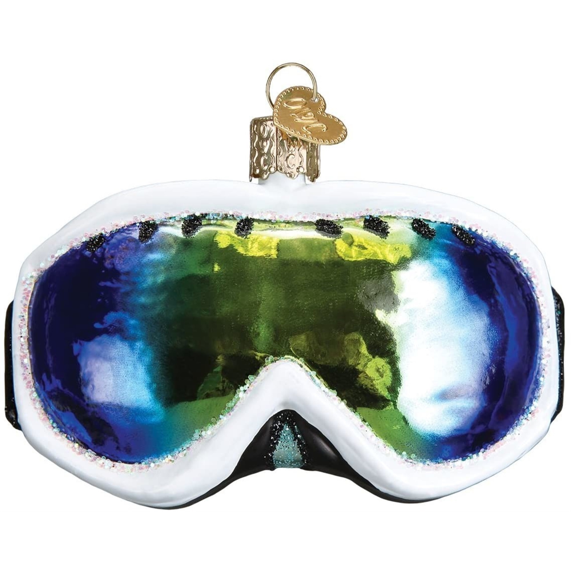 Old World Christmas Blown Glass Ornament for Christmas Tree, Ski Goggles