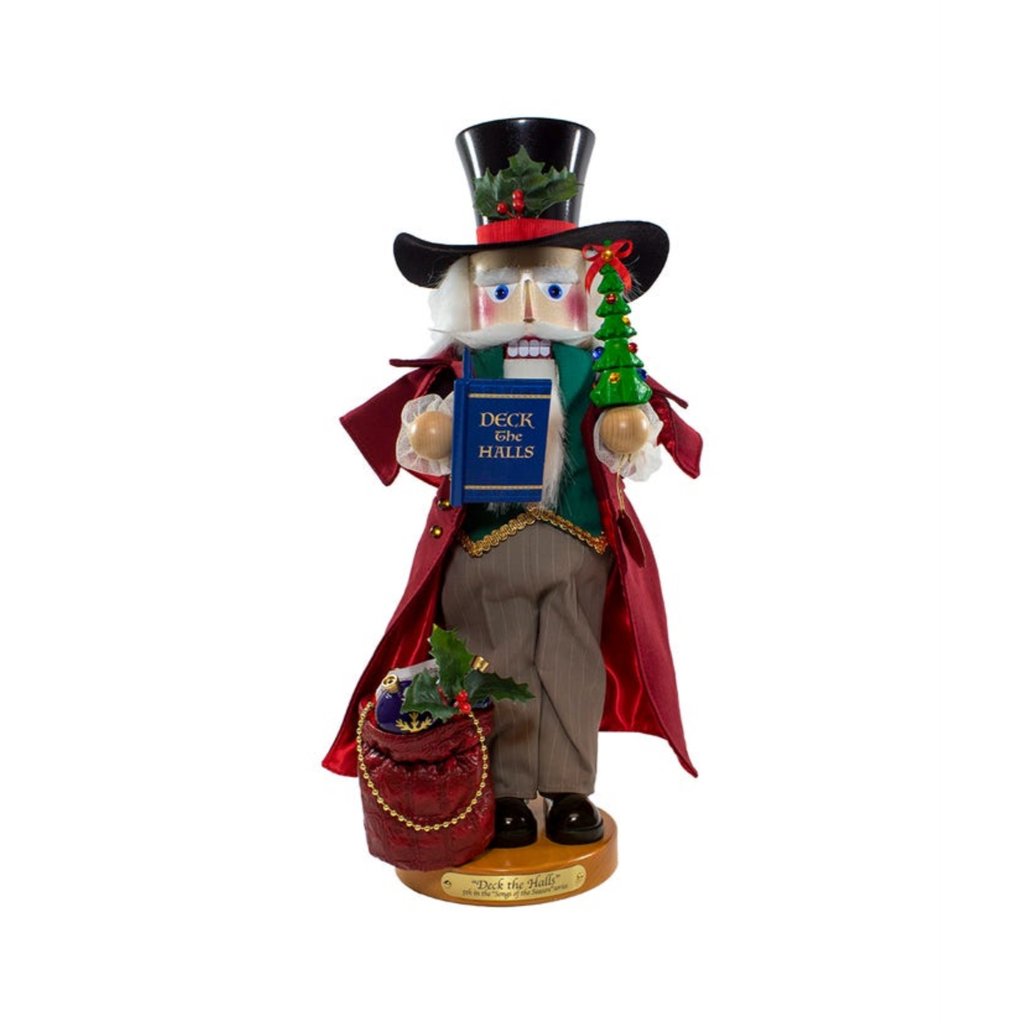 Kurt Adler Steinbach Musical Deck The Halls Nutcracker, 18.9"