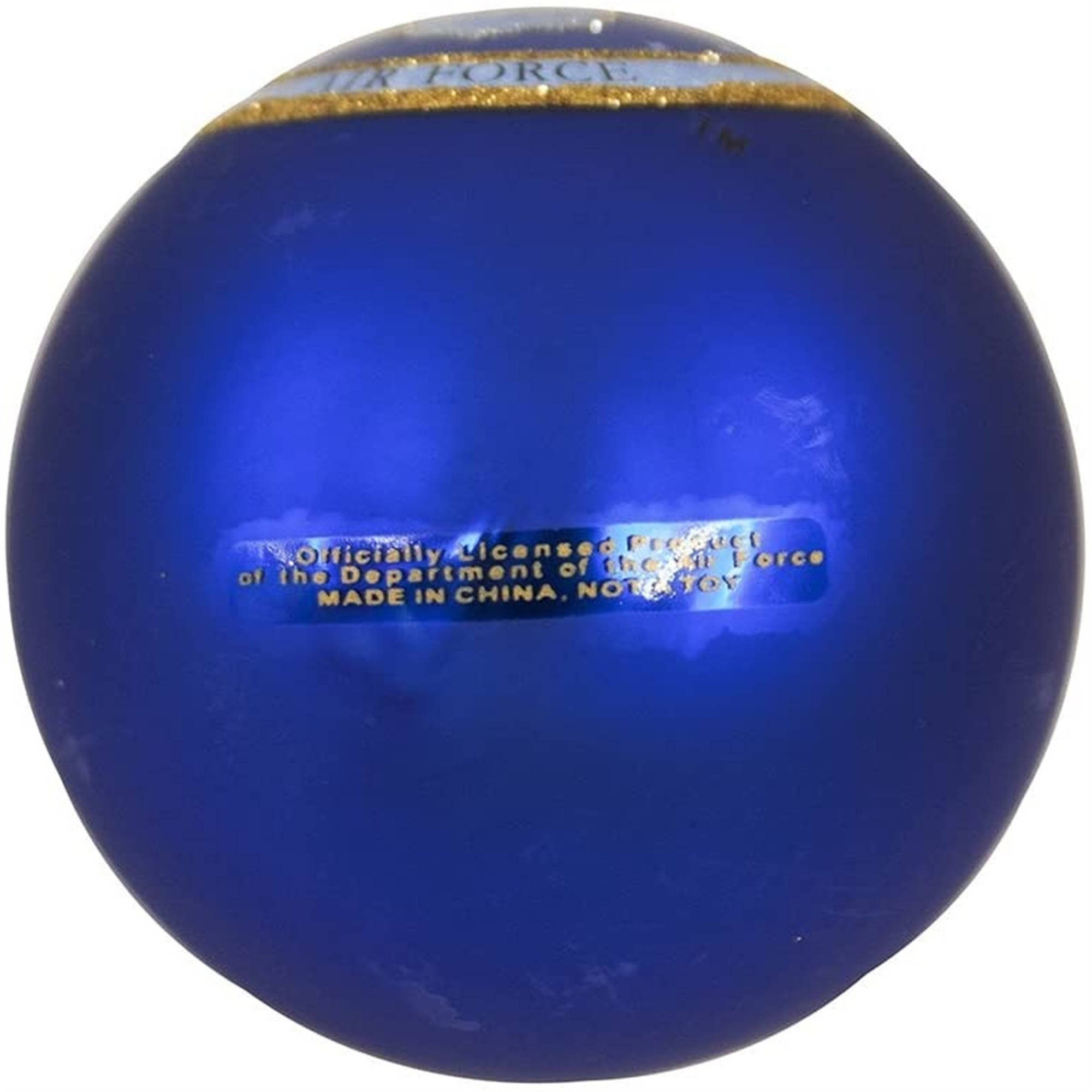 Kurt Adler Two-sided Glass Ball Ornament, United States Air Force Emblem, Blue, 3"