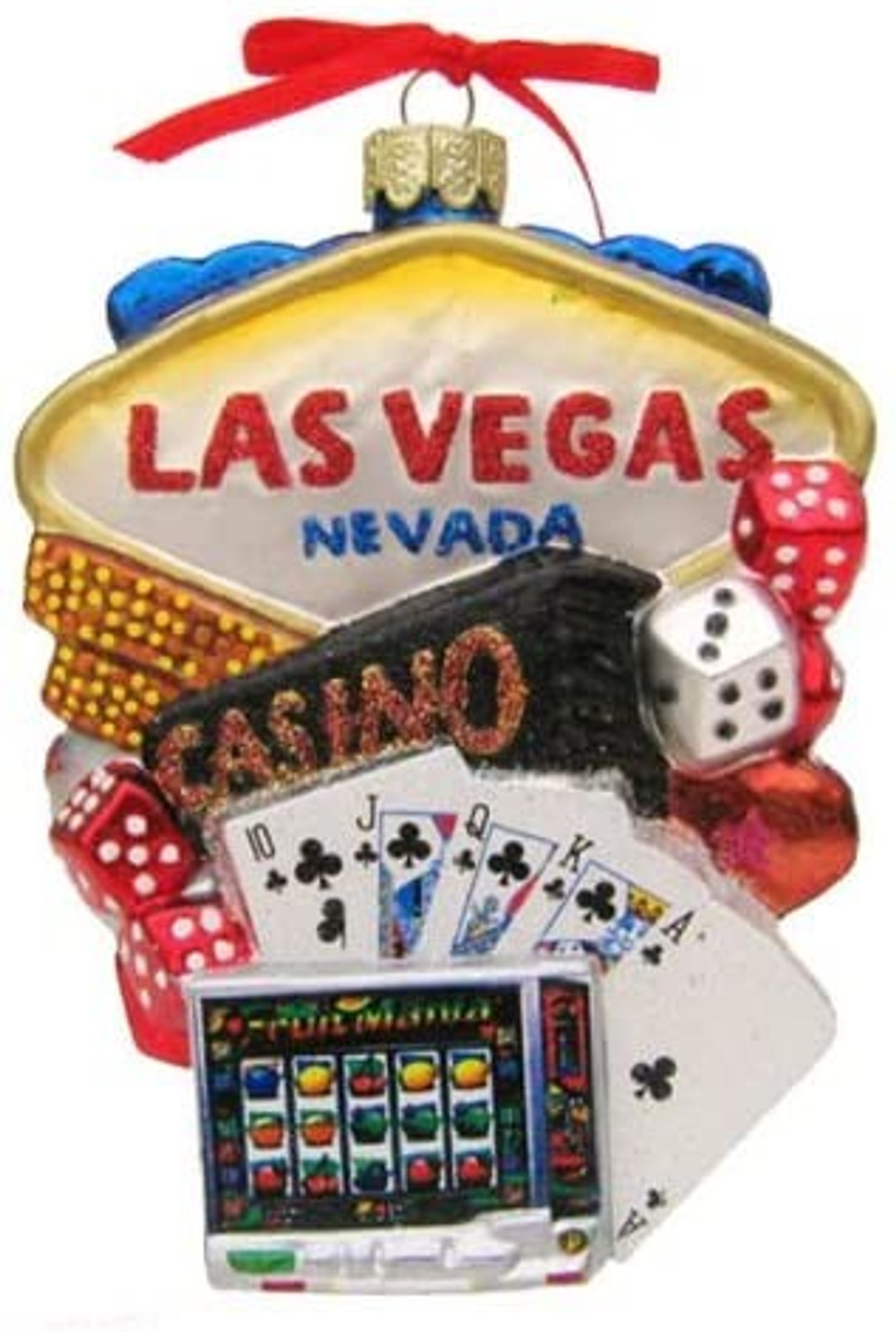 Kurt Adler C4056 Las Vegas Glass Cityscape Ornament, 5.5