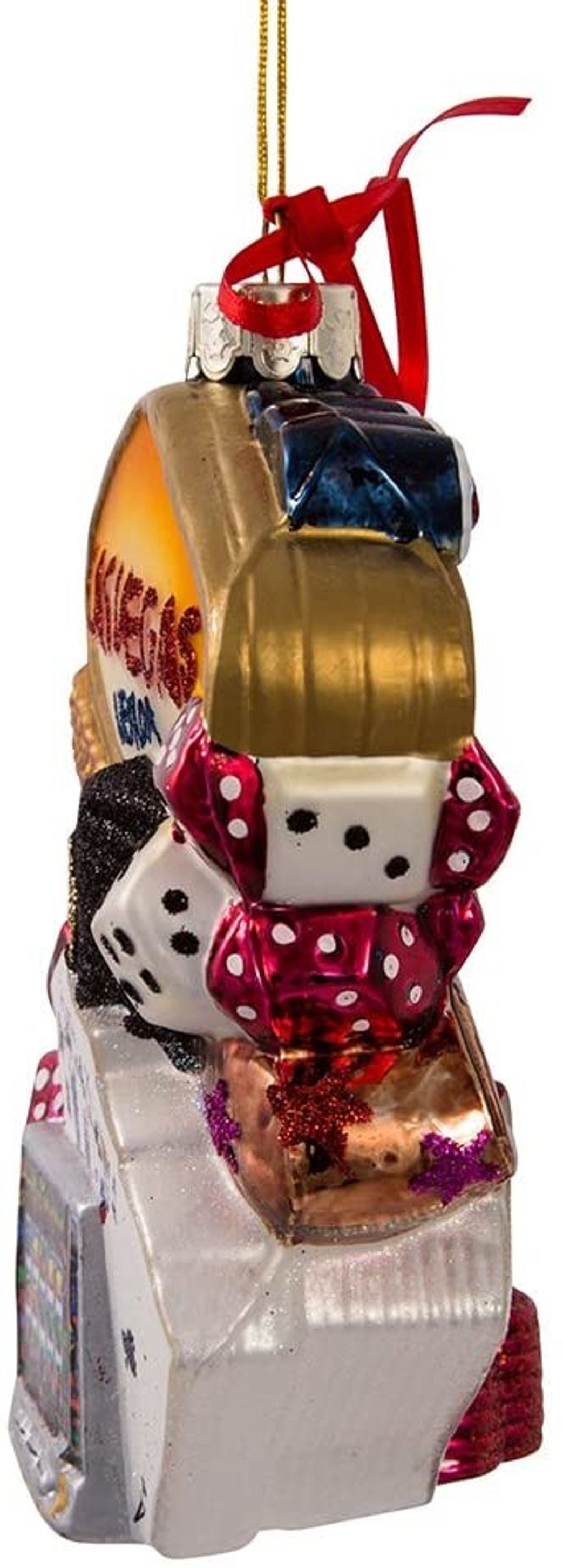 Kurt Adler C4056 Las Vegas Glass Cityscape Ornament, 5.5