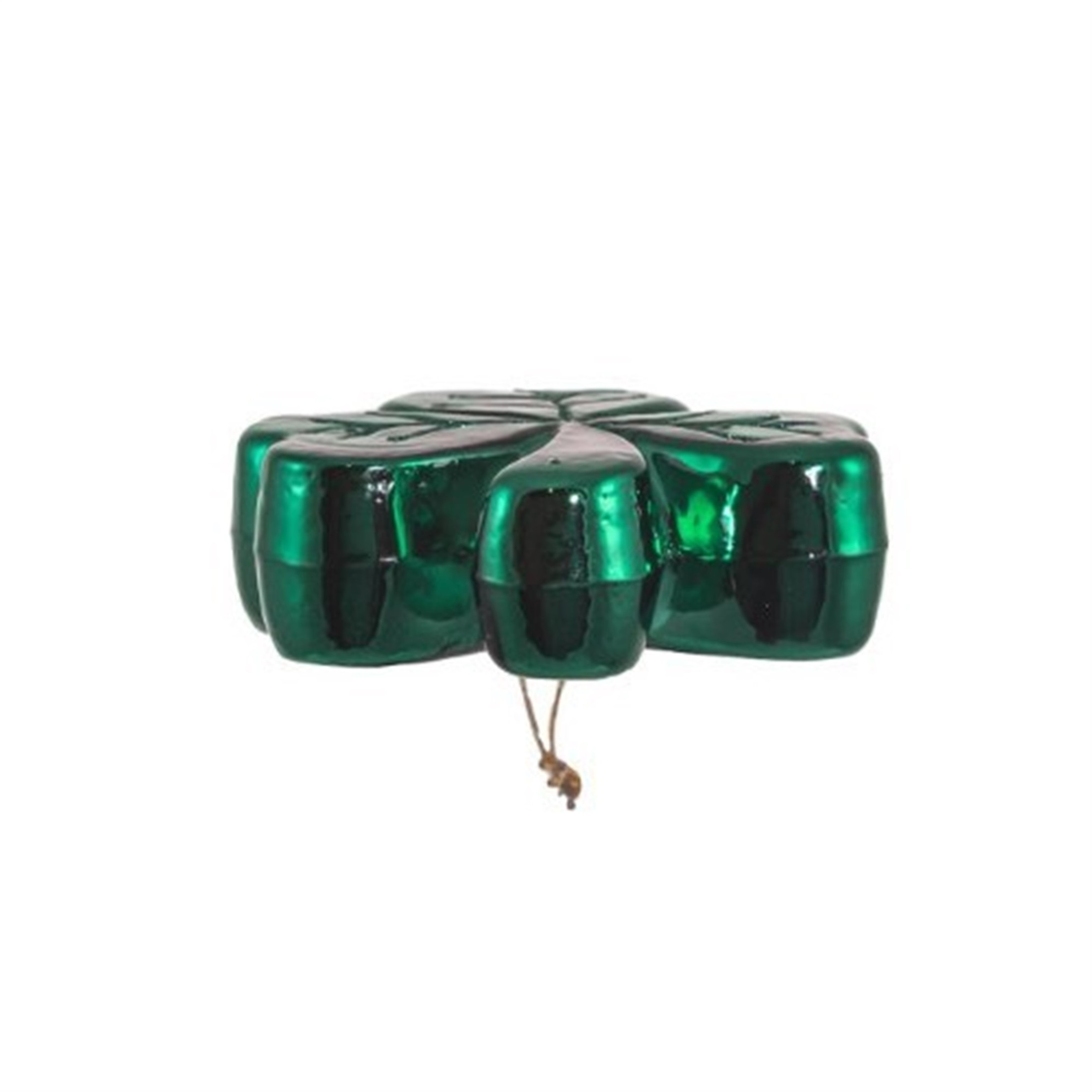 Kurt Adler Noble Gems Glass Ornament for Christmas Tree, Shamrock