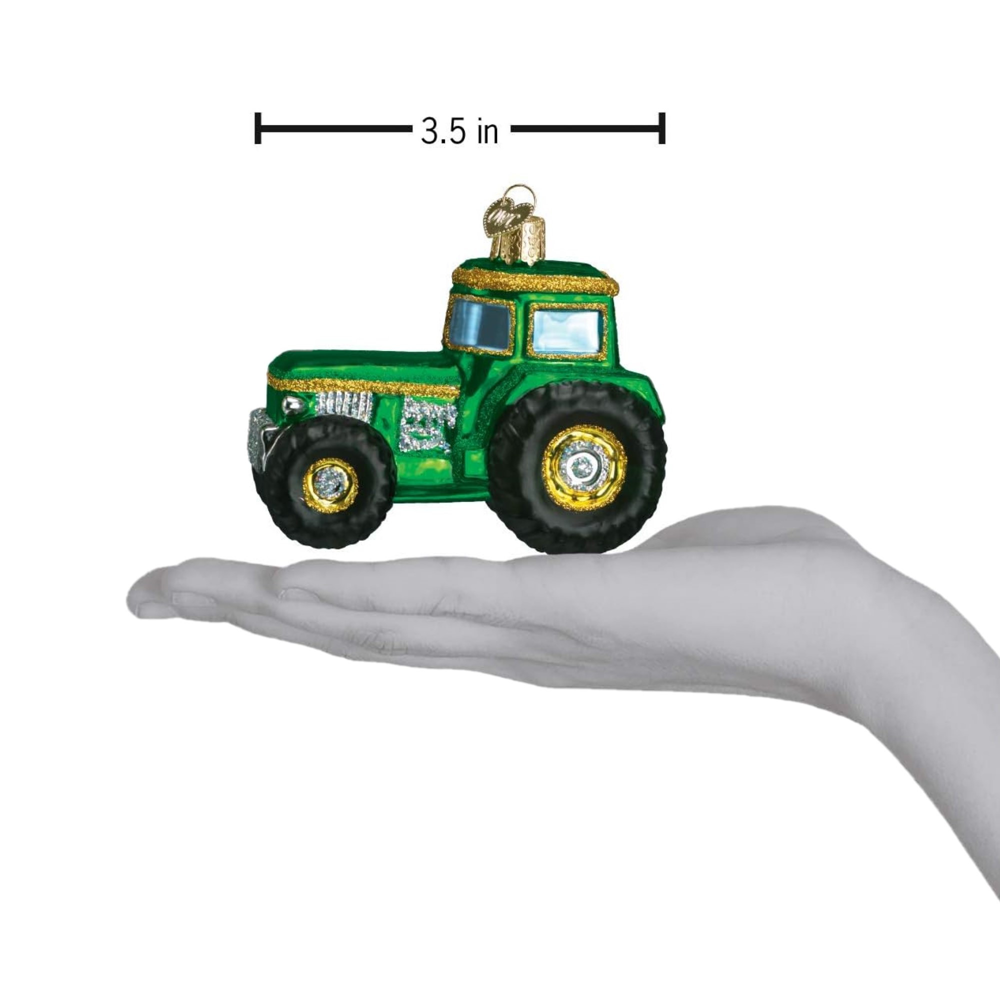 Old World Christmas Blown Glass Ornament for Christmas Tree, Tractor