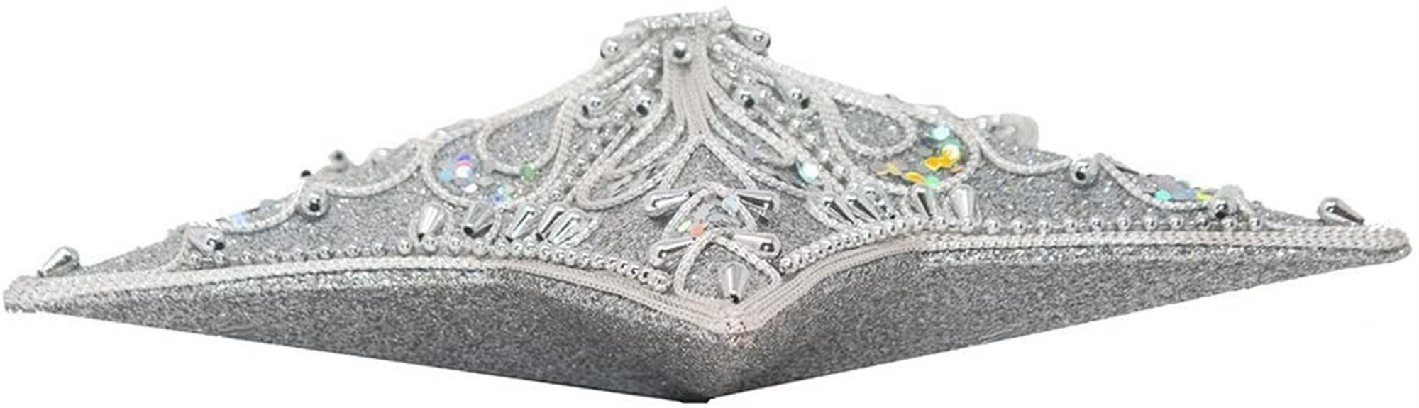 Kurt Adler Christmas Star Treetop, Silver, 13.5in