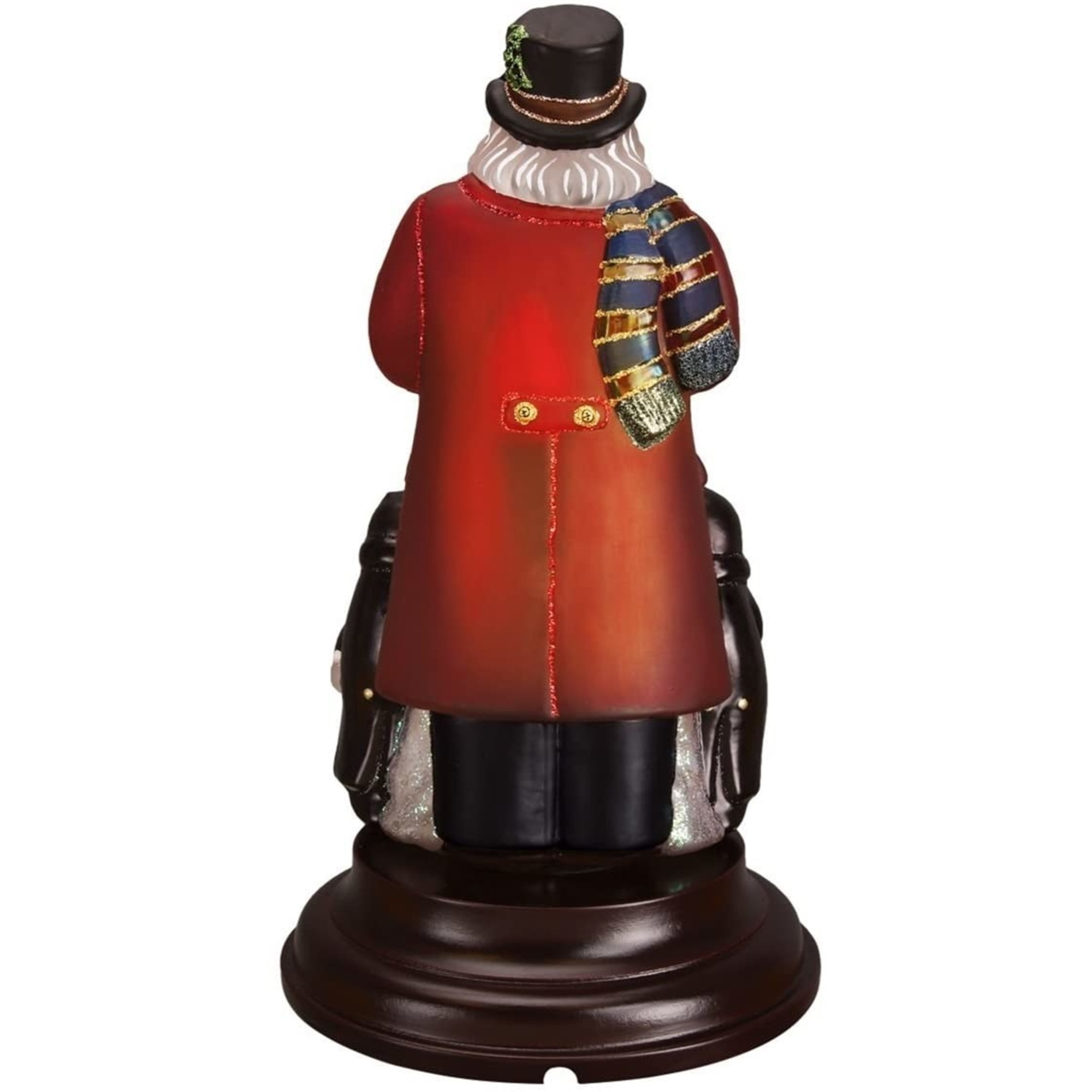 Old World Christmas Glass Tabletop Decorative Night Light —Caroling Santa with LED, 10.75"