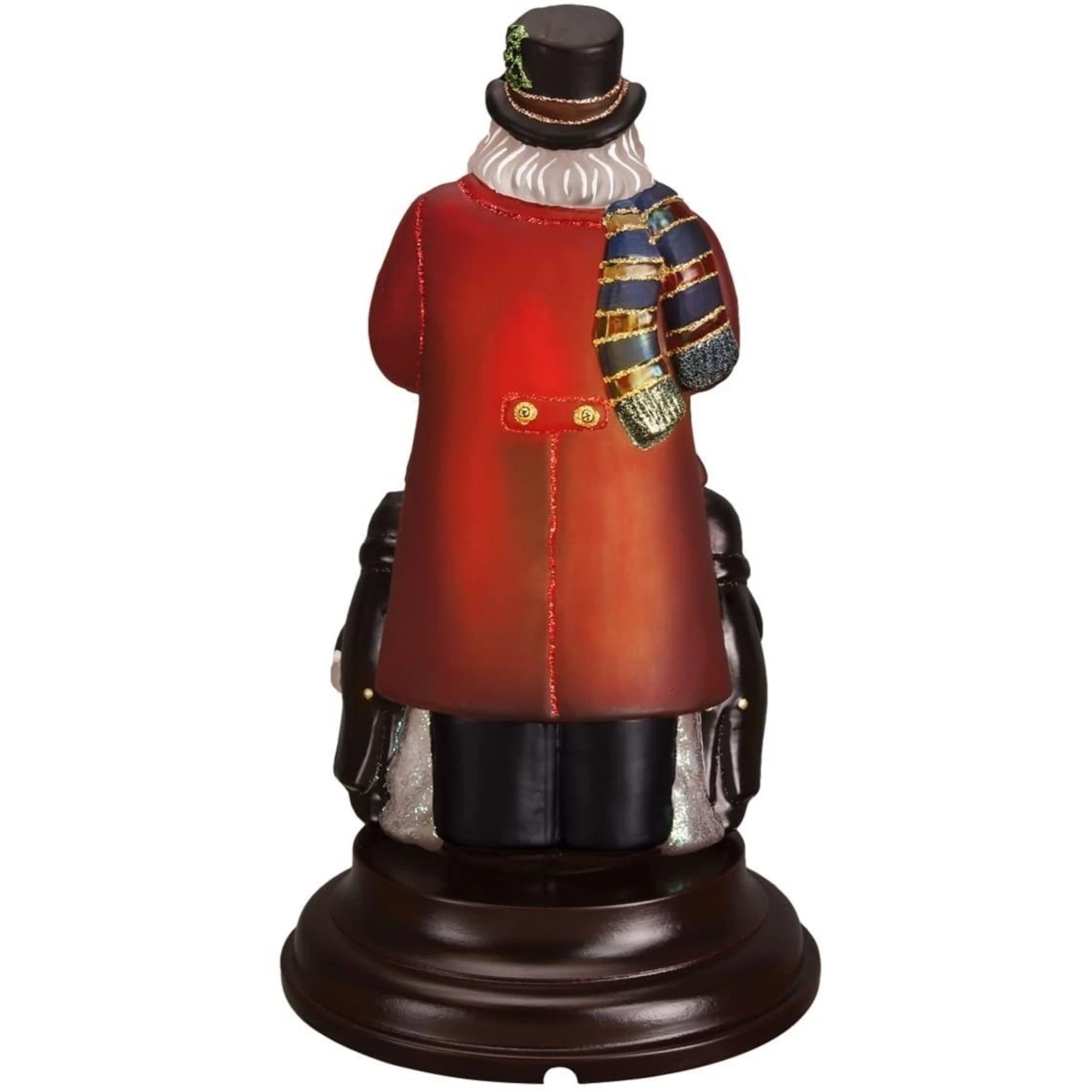 Old World Christmas Blown Glass Table Piece, Caroling Santa Light, 10.75"