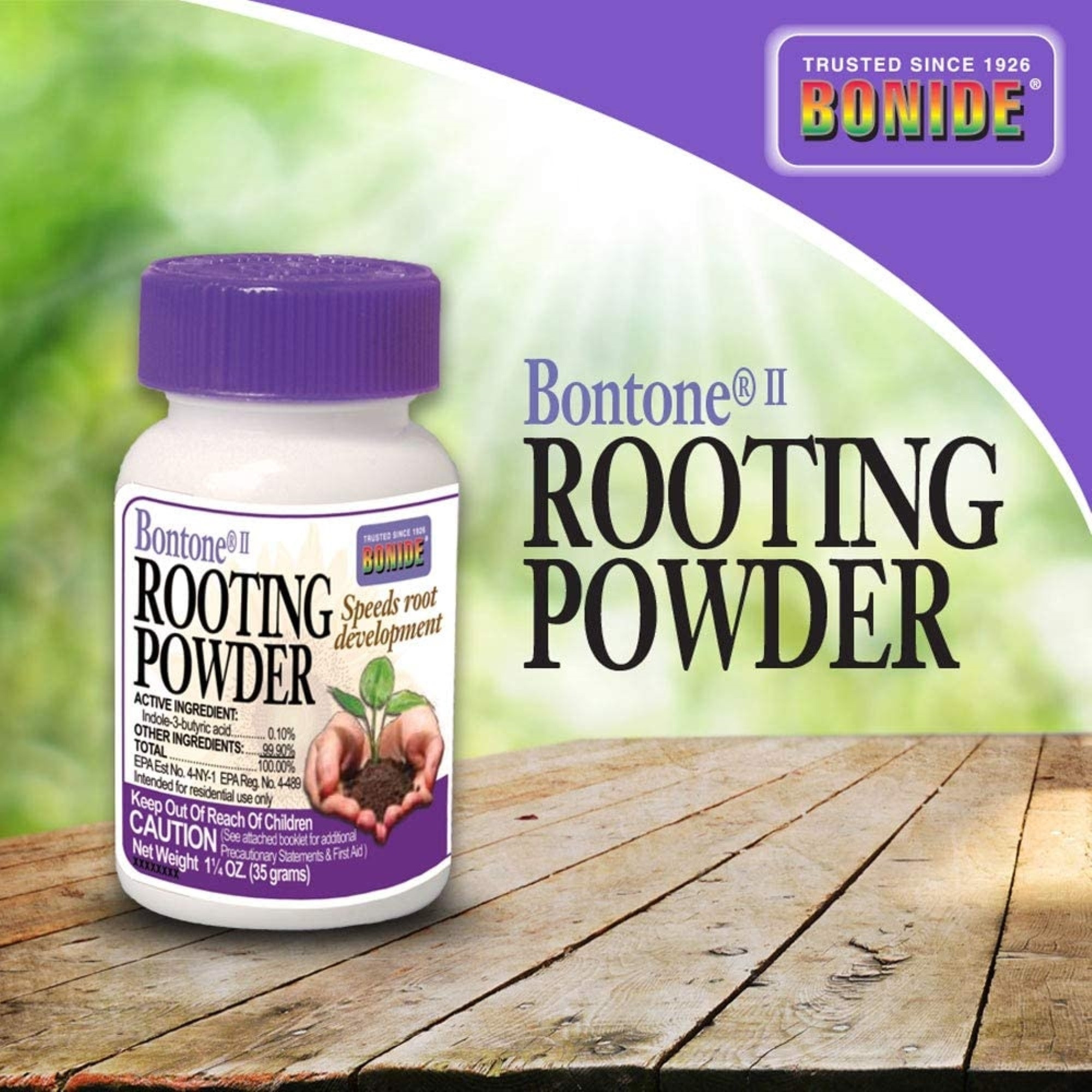 Bonide Bontone II Rooting Powder, Ready-to-Use Dust for Houseplants and Transplants Speeds Root Development, 1.25oz