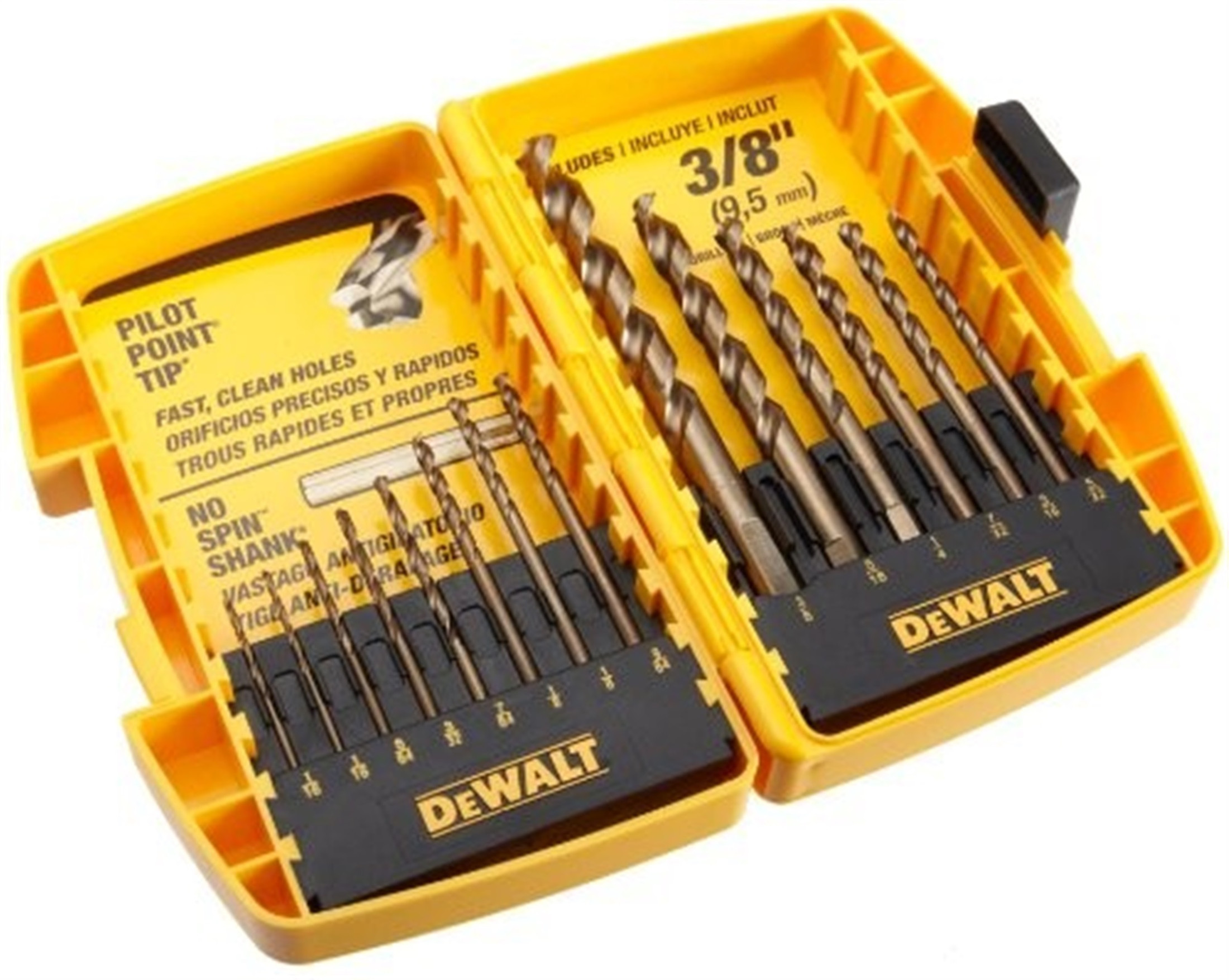 DEWALT 14-Piece Pilot-Point Twist Drill Bit Assortment